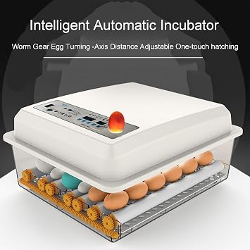 Tam Otomatik Kuluçka Makinesi, Nem ve Sıcaklık Kontrollü Otomatik Yumurta Çevirici, Kuluçkalık Yumurtalar için Brooder Kuluçka Makineleri Bıldırcın Papağan Ördek Kuş,16Eggs