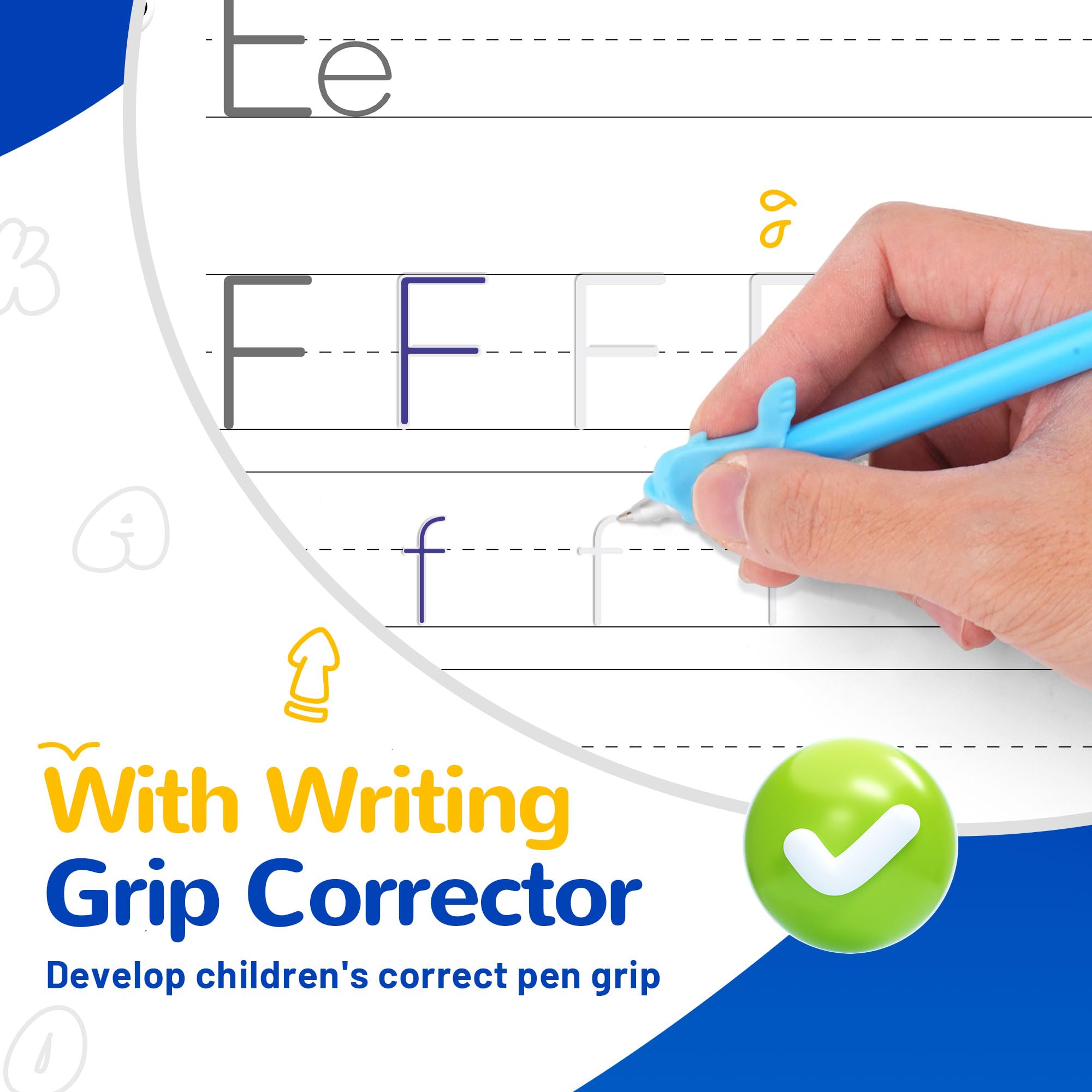 YPLUS Magisches Vorschul Übungsheft für Kinder ab 3-8 Jahren - Wiederverwendbares Magisches Übungsheft mit Dual-Modus: Magic Groove Buch - 86 Aktivitäten, Alphabet Lernen, Zahlen, Formen & Logik