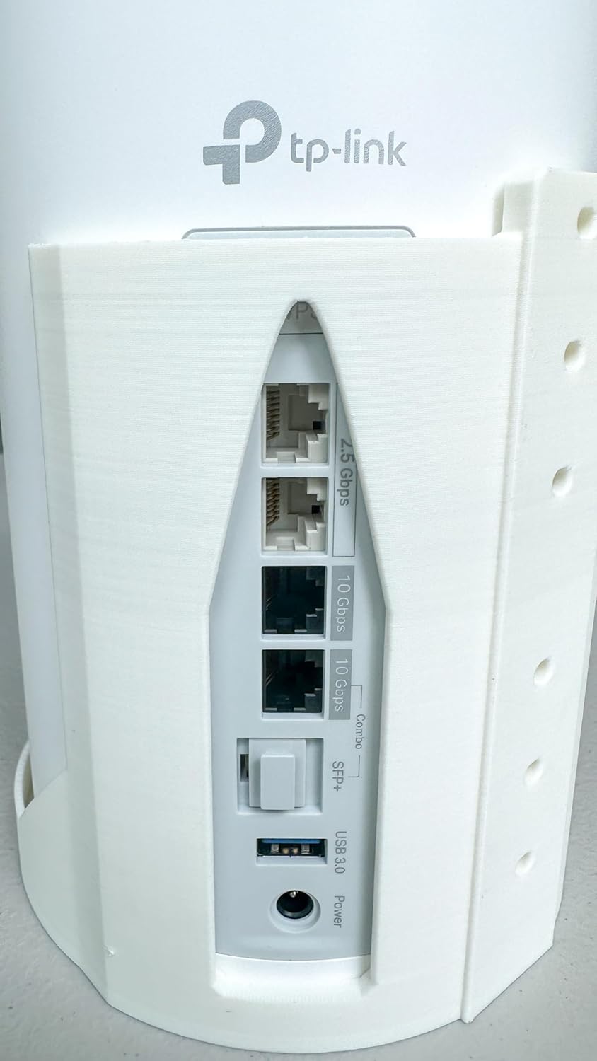 Wall Mount Holder for TP-Link Deco BE85/BE95, 3D Printed Bracket for Whole Home Mesh WiFi System, Sturdy Deco WiFi7 Router Holder, TP-Link Router Suport, Easy to Install, Made in USA