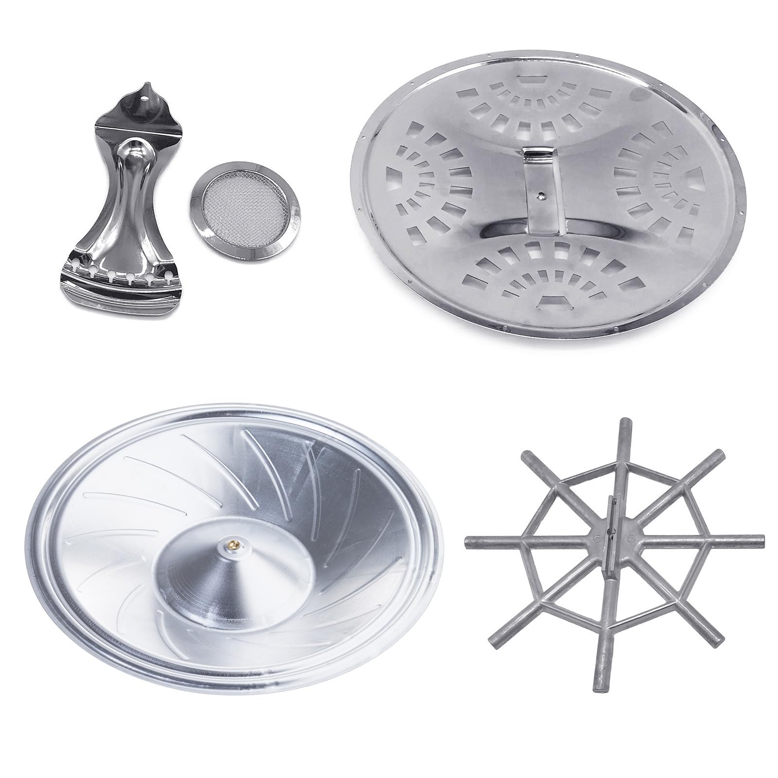 Dobro - Set di 5 pezzi di ricambio per chitarra dobro, coni soundhole schermate, cordiera, ponte, sella per chitarra Dobro, set di 5 accessori