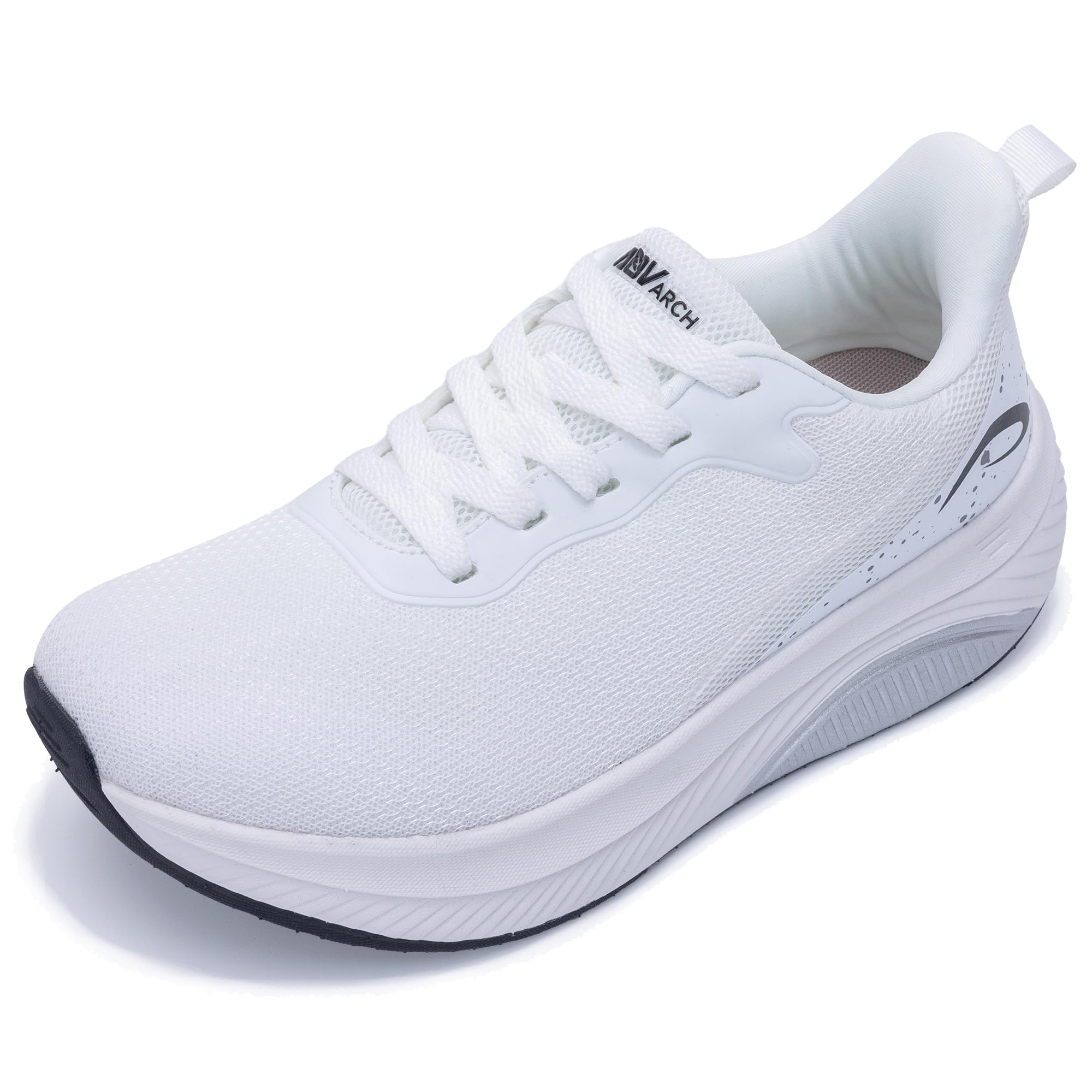 Wide Toe Box Shoes Women Arch Support Walking Shoes for Plantar Fasciitis Wide Width Orthotic Tennis Sneakers