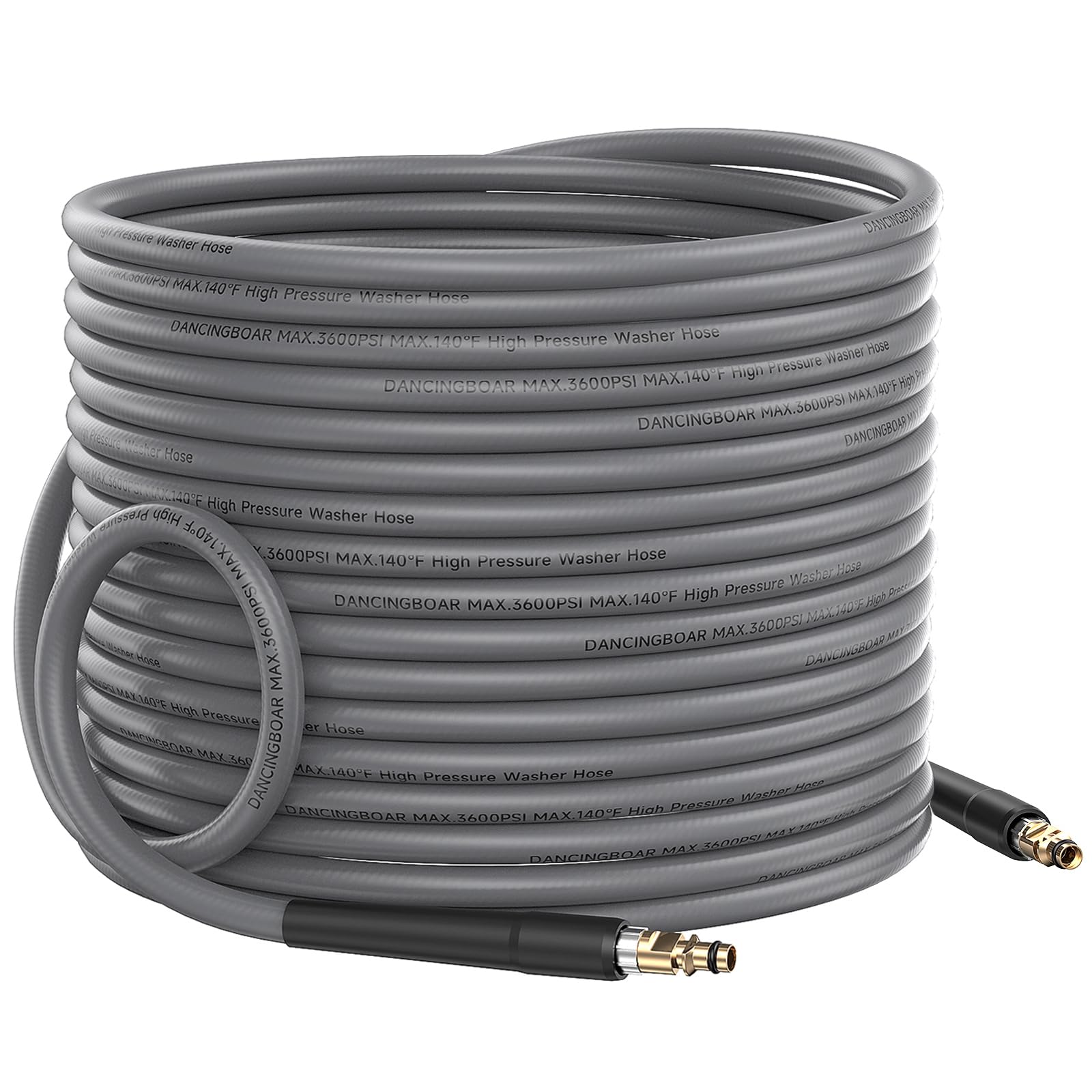 10m Caoutchouc Tuyau nettoyeur haute pression pour Kärcher K2 K3 K4 K5 K6 K7, 3600PSI Super Flexible Tuyau d'Extension avec Connecteur Rapide Click Plug pour Kärcher Pression Accessoires