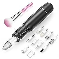 Vista 10 de Subay Kit profesional de manicura y pedicura, juego de taladro eléctrico para uñas con pantalla LED, 25000 RPM, 11 accesorios más 20 bandas