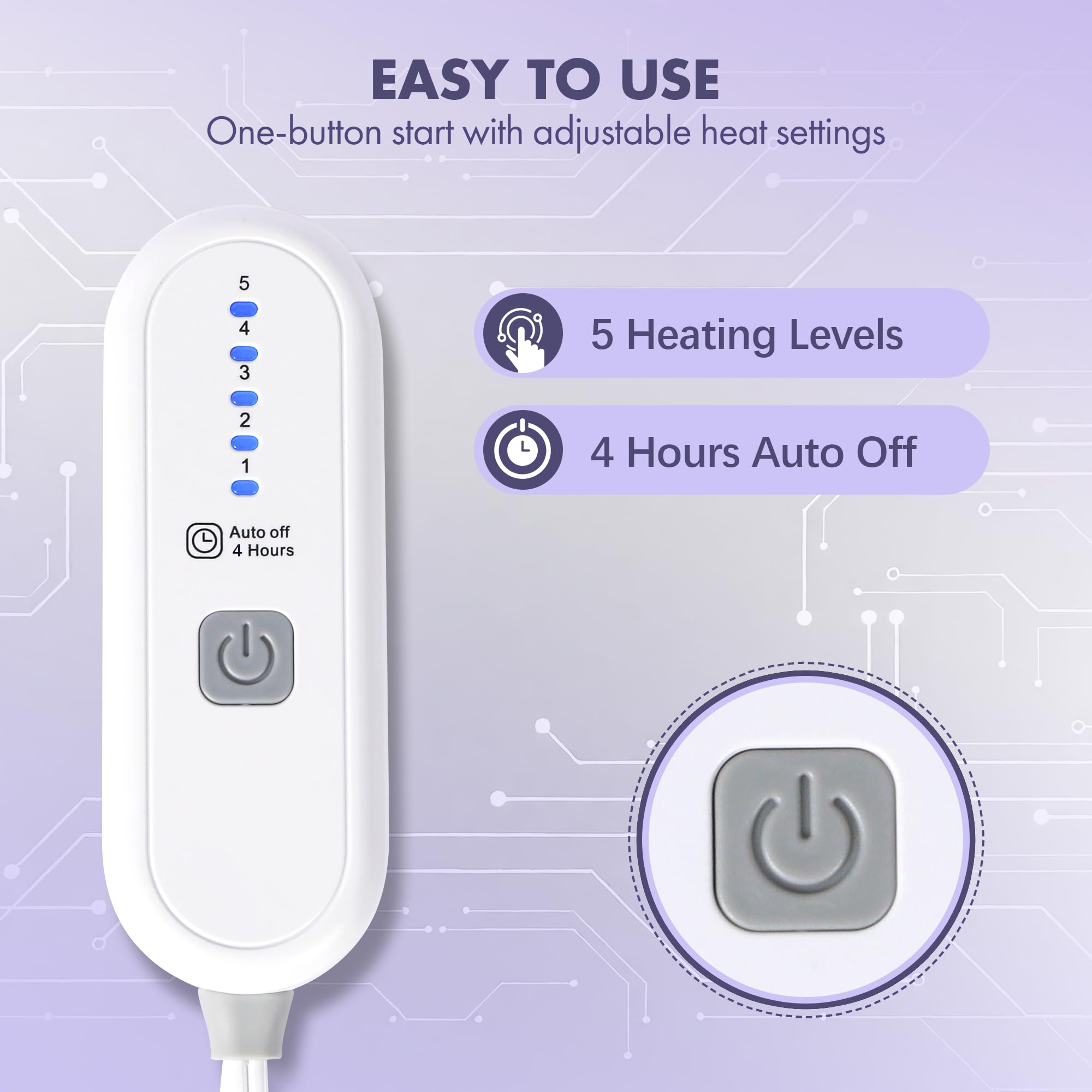 VELLUBAM Heated Blanket Throw 50