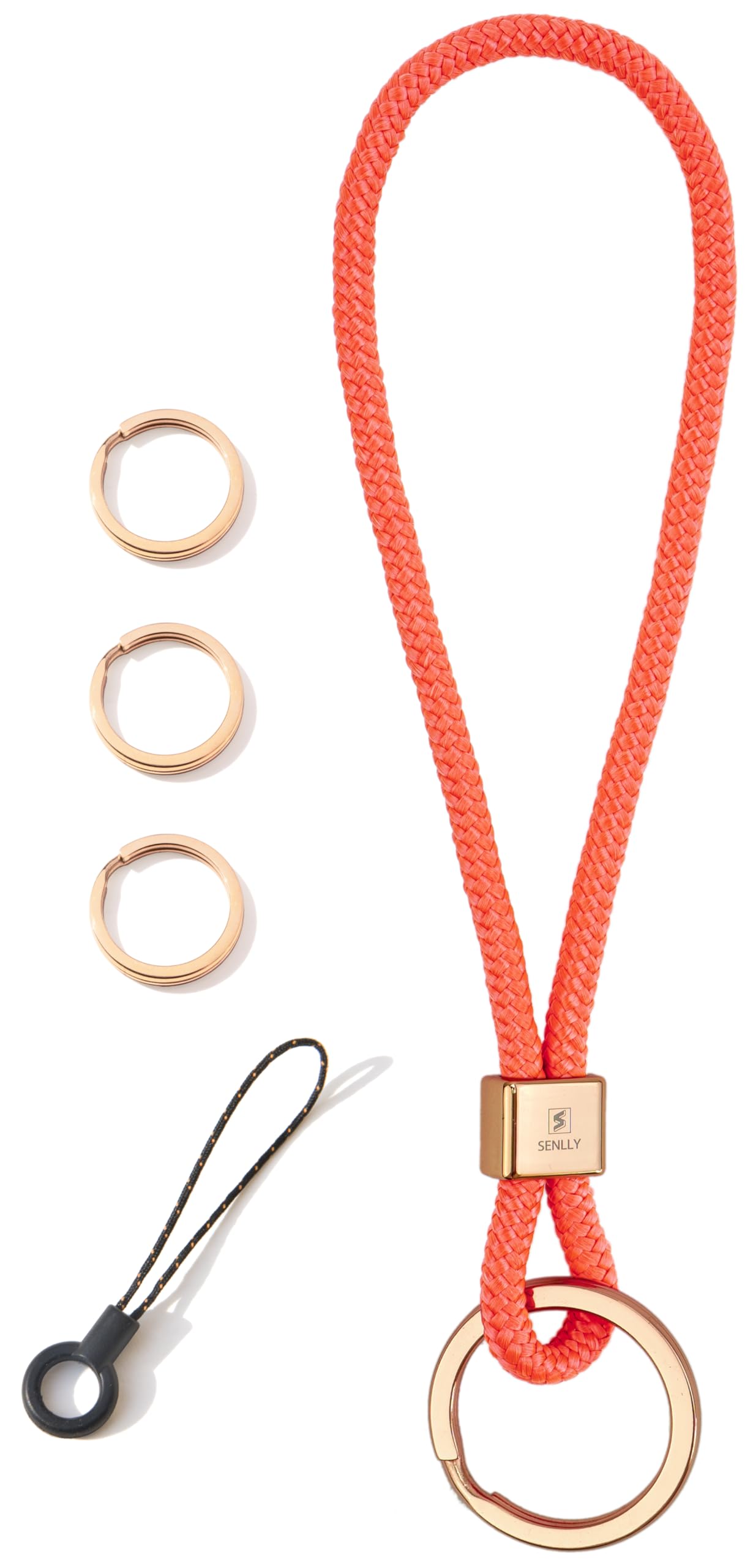 Senlly Unisex 106 Coral Wristlet Lanyard Strap For Keys, Original Minimalist Design Wrist Keychain Holder