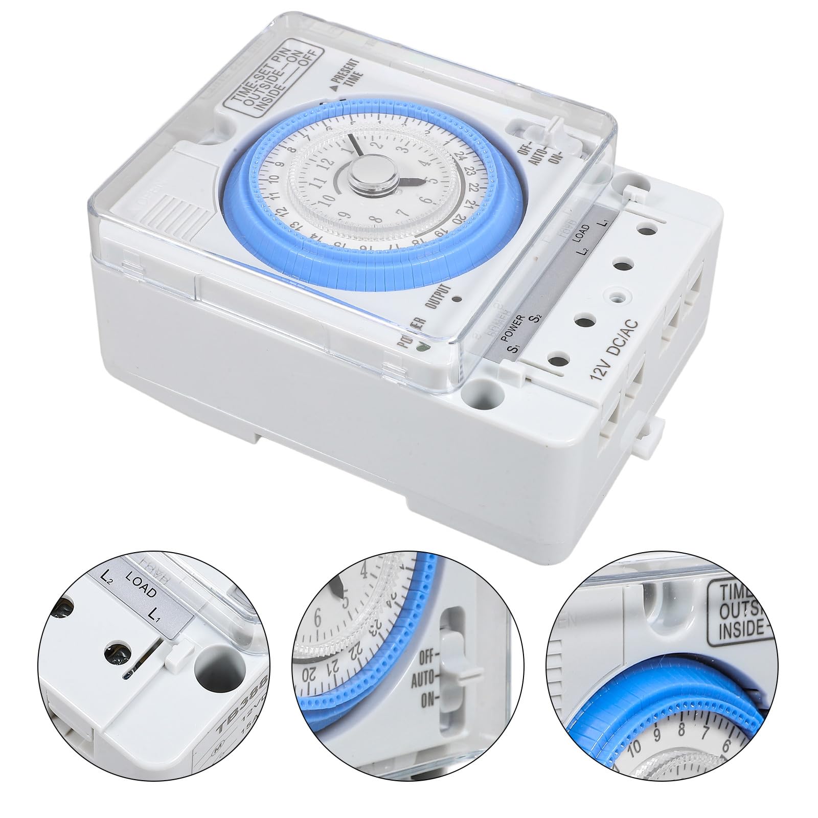 Temporizador Mecánico Portátil y Conveniente de Cuenta Regresiva en Material Pc Diseño Simple para Cocina Adecuado para Cocinar Huevos y Pasteles