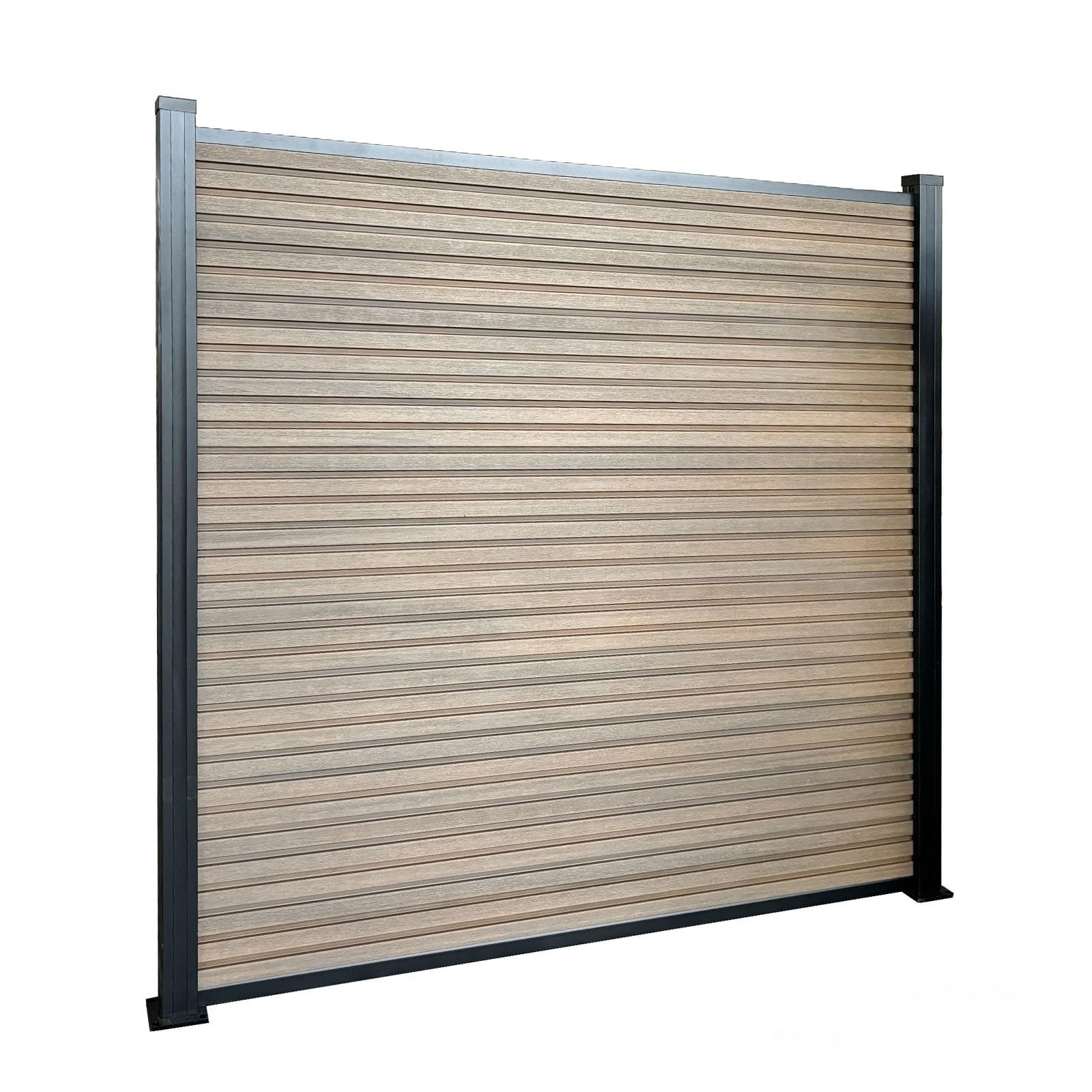 KARAT Recinzione da Giardino in WPC Resistente ai Raggi UV, Gelo e Neve - Protezione Visiva con Pali in Alluminio - Kit Completo di Montaggio Facile - Recinzione per Giardino, Terrazza, Garage (Legno