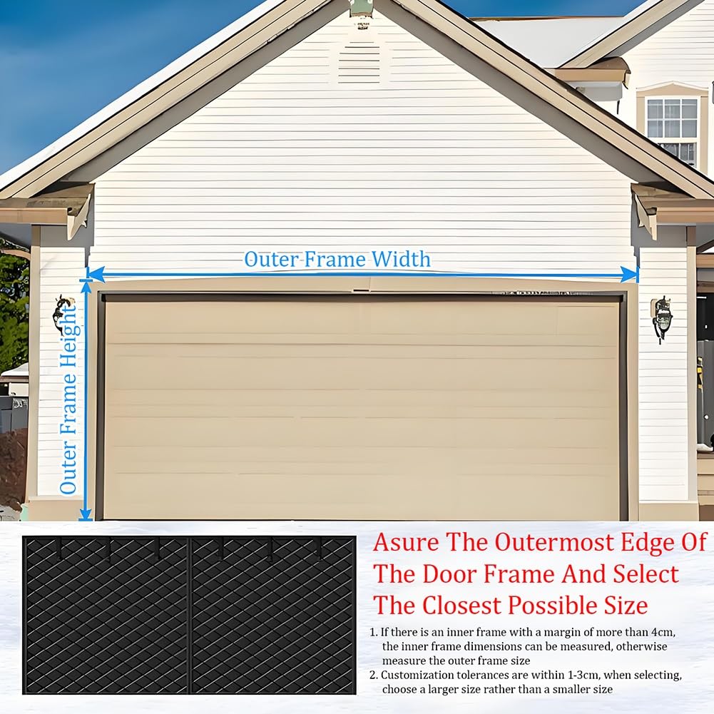 Générique Rideau De Porte De Garage Magnétique À Isolation Thermique, Kit D'isolation pour Porte De Garage pour l'hiver Rideau Isolant Thermique Tissu Oxford, pour Terrasse Extérieur(Gris,250x220cm)