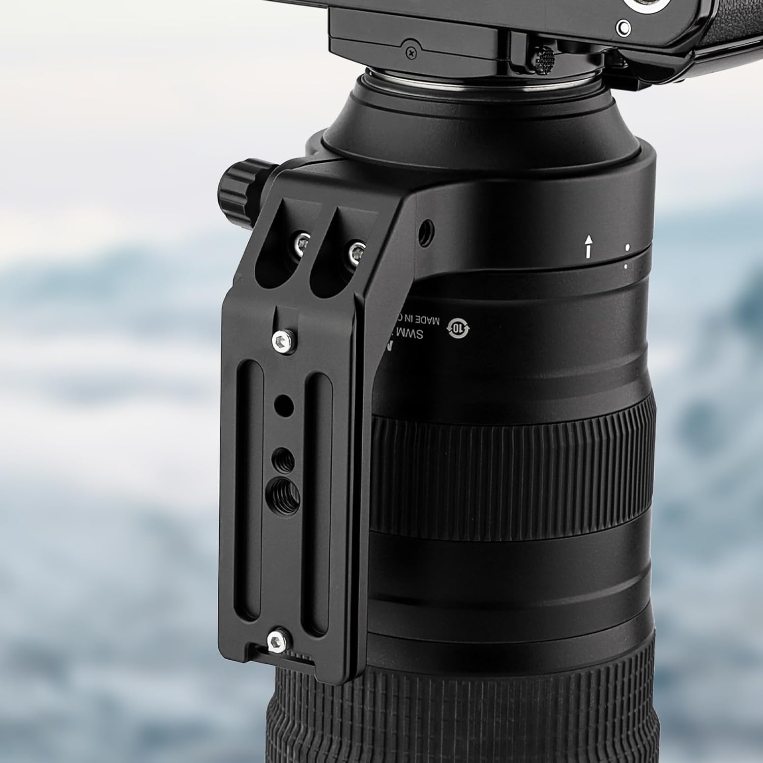 Haoge LMR-N25 Lens Collar Replacement Foot Tripod Mount Ring Stand Base for Nikon AF-S NIKKOR 200-500mm f/5.6E ED VR Lens Built-in Arca Type Quick Release Plate