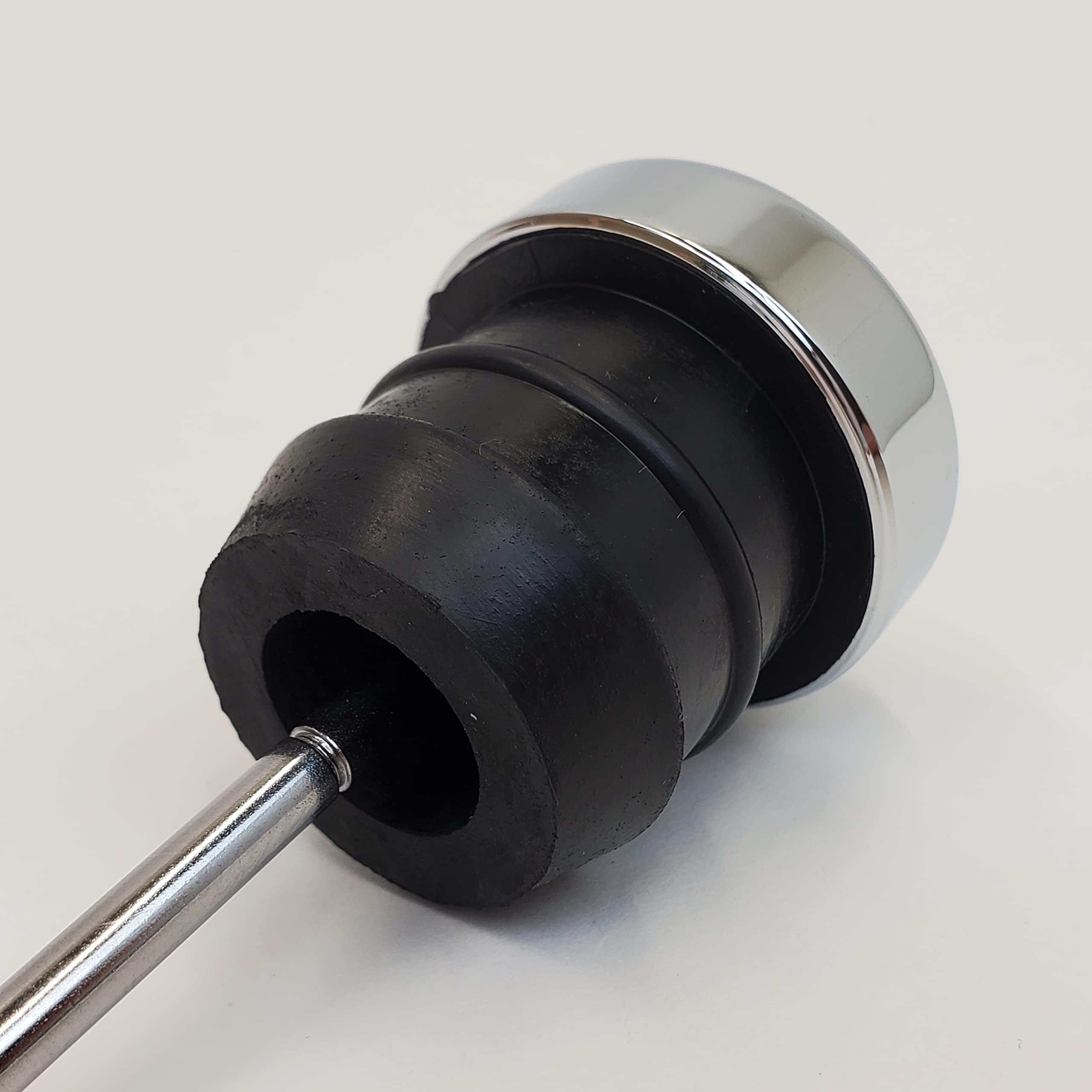 Jauge de réservoir d'huile chromée de 6,3 cm avec anneau pour Harley Sportster XL 1979-2003 et Harley Softail 1984-1999 – Remplace la pièce HD # 62636-96