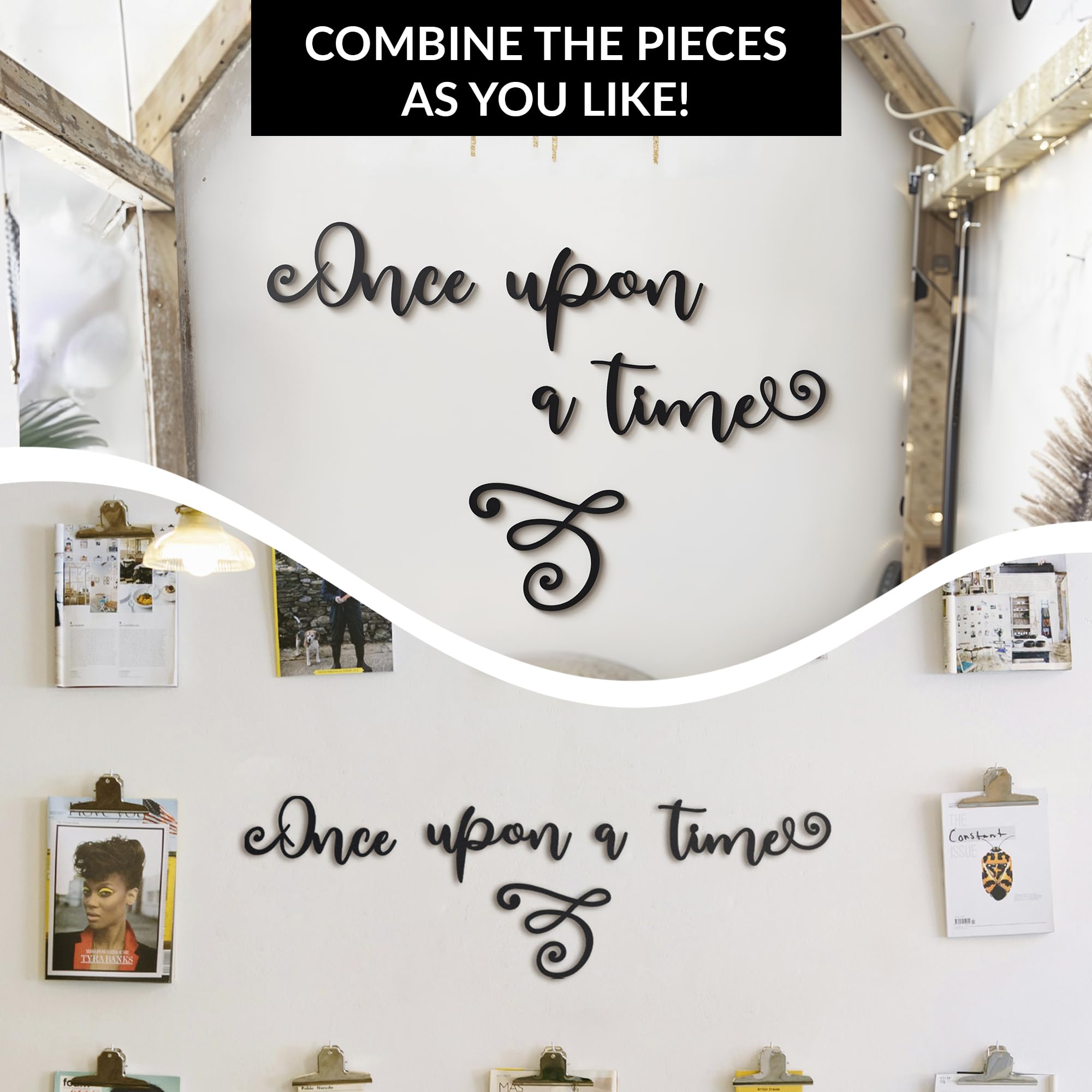 "Once Upon A Time" Metal Wall Sign - Kids Room, Nursery & Playroom Decor, Inspirational Storytime Art - View #10