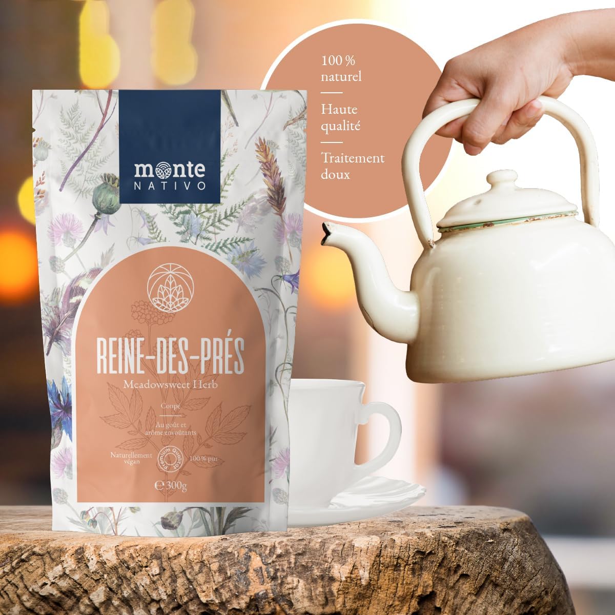 Tisane de reine-des-prés pour action anti-inflammatoire et diminution de la cellulite tenace