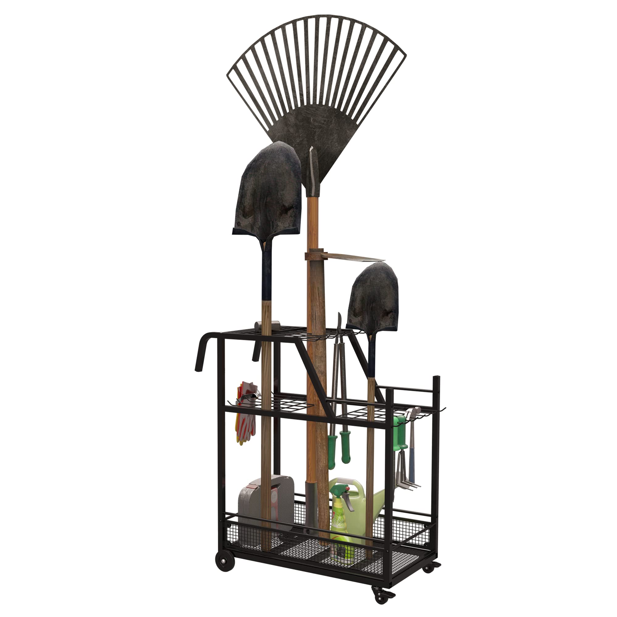 Buy MYOYAY Garden Tool Storage Organizer with Wheels, 3layer Mobile
