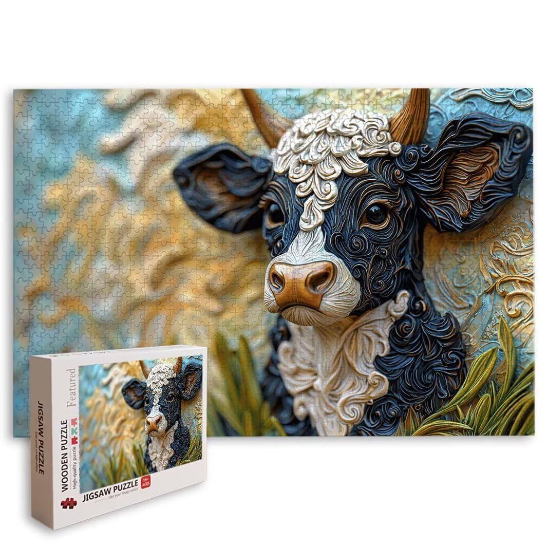 Puzzle Mucca, Puzzle 2000 Pezzi Adulti per Decor, Regalo Donna/Uomo -8698