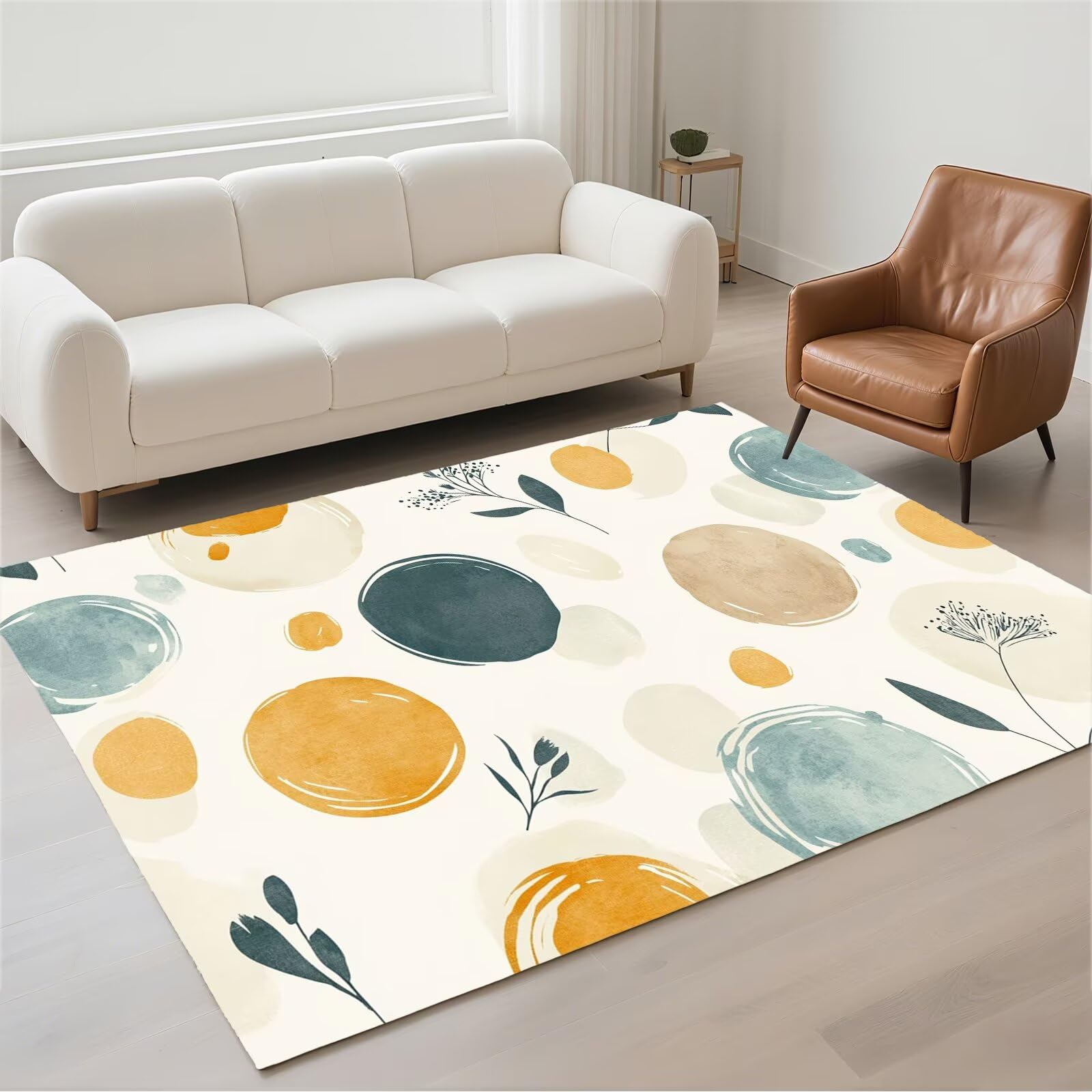 Tapis de salon 70x140cm moderne lavable et antidérapant pour couloir et bureau