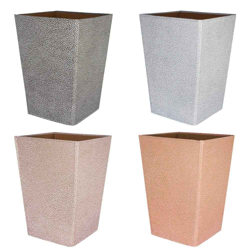 Starburst Dots Waste Paper Bin (Dark Grey) | Eco-friendly recycled material | Non-plastic