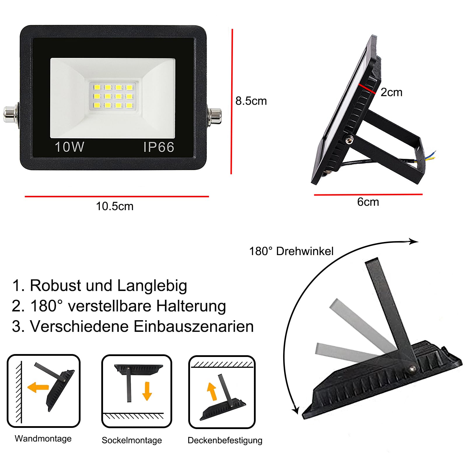 Focos Exteriores Led, Con Trípode, Focos Exteriores Impermeables Garaje De Jardín 50w Blanco Calido 91281422