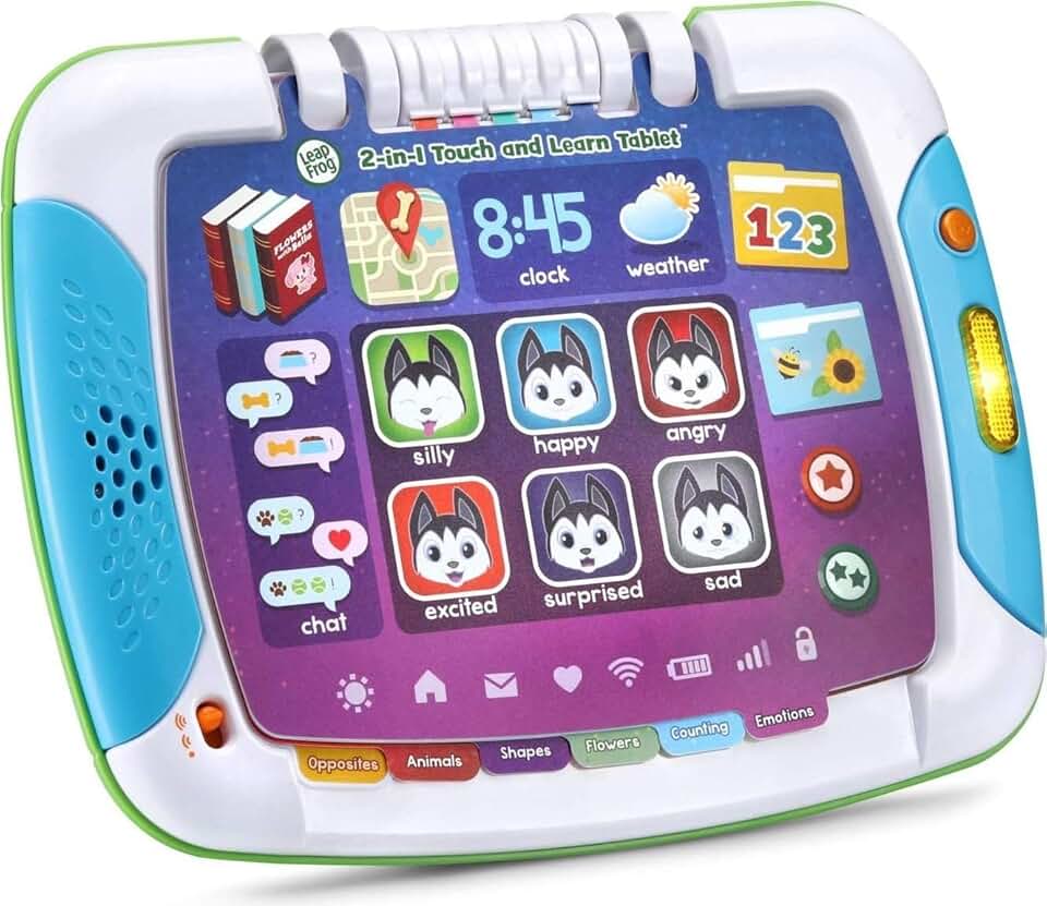 2-in-1 Touch & Learn Tablet, Kids Two-Sided Tablet, Electron