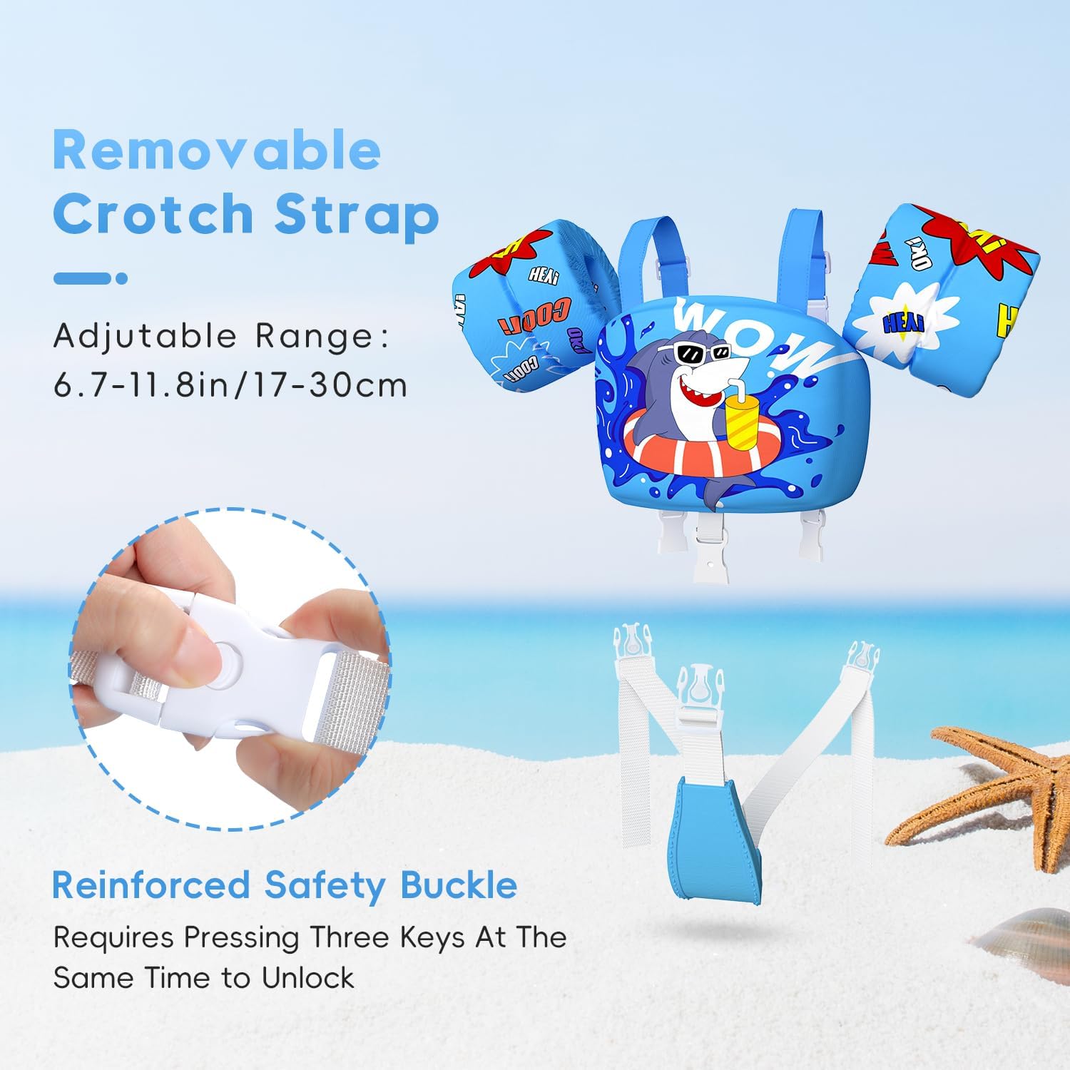 Swim Vest for Toddler, Suit for Kids 28-70 lbs, Floaties for Boys and Girls Swimming Aid, Training, Suit for Infant/Toddler/Children