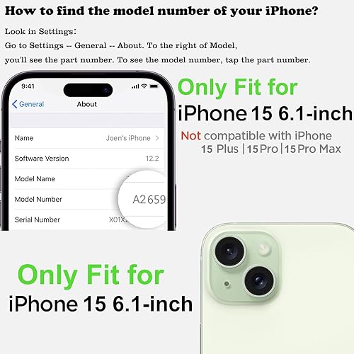 Miniatura 2 de J.west Funda compatible con iPhone 15 de 6.1 pulgadas, funda de lujo translúcida translúcida con estampado de leopardo y guepardo, diseño nacarado,