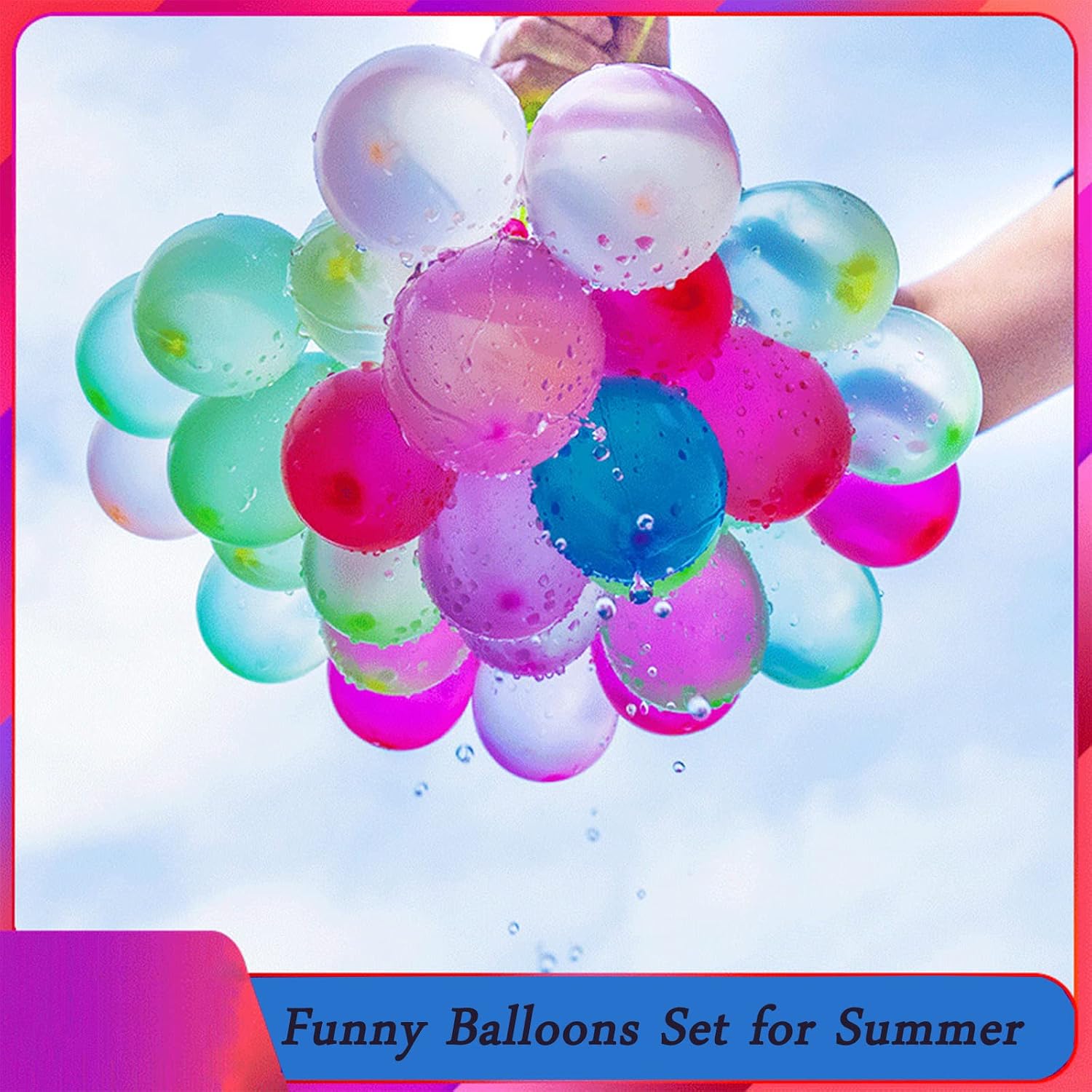 Water Balloons, 1500 Pack Water Balloons Refill Quick & Easy Kits, Biodegradable Latex Summer Splash Water Balloon Toys with Hose Nozzles for Kids Adults Water Fight Games Party Supply