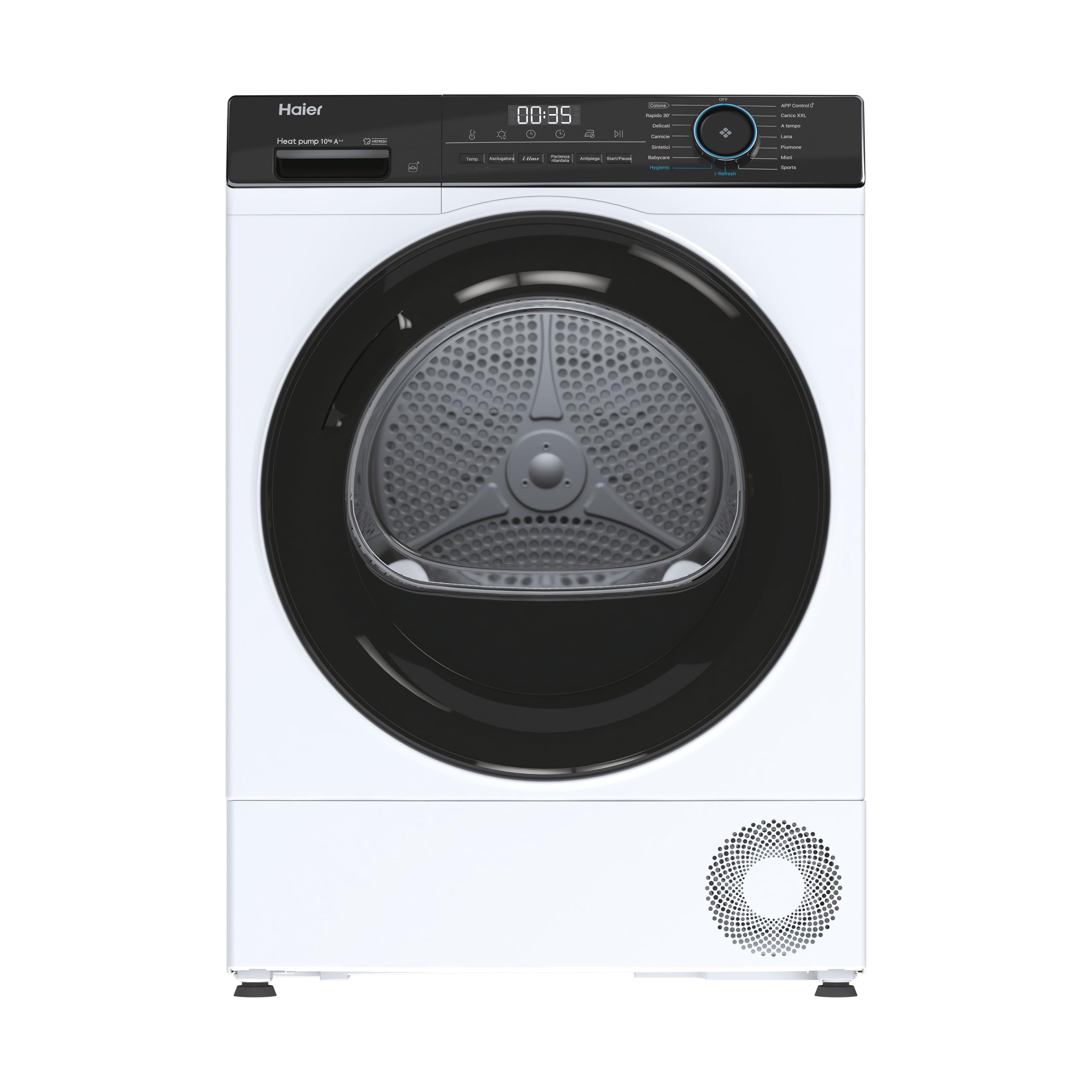 Haier I-Pro Serie 3 HD100-A2939E-IT - Secadora, 10 kg, clase A ++, 65 dB, vapor, 15 programas, color blanco, 84,5 x 59,5 x 66,5 cm