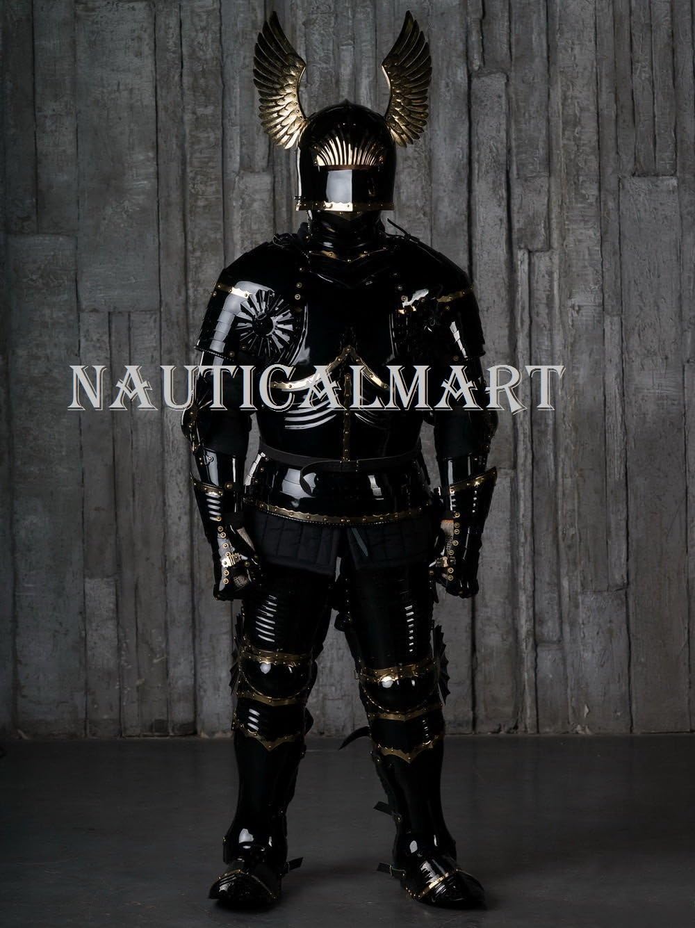 Medieval Gothic Full Suit of Armor Black