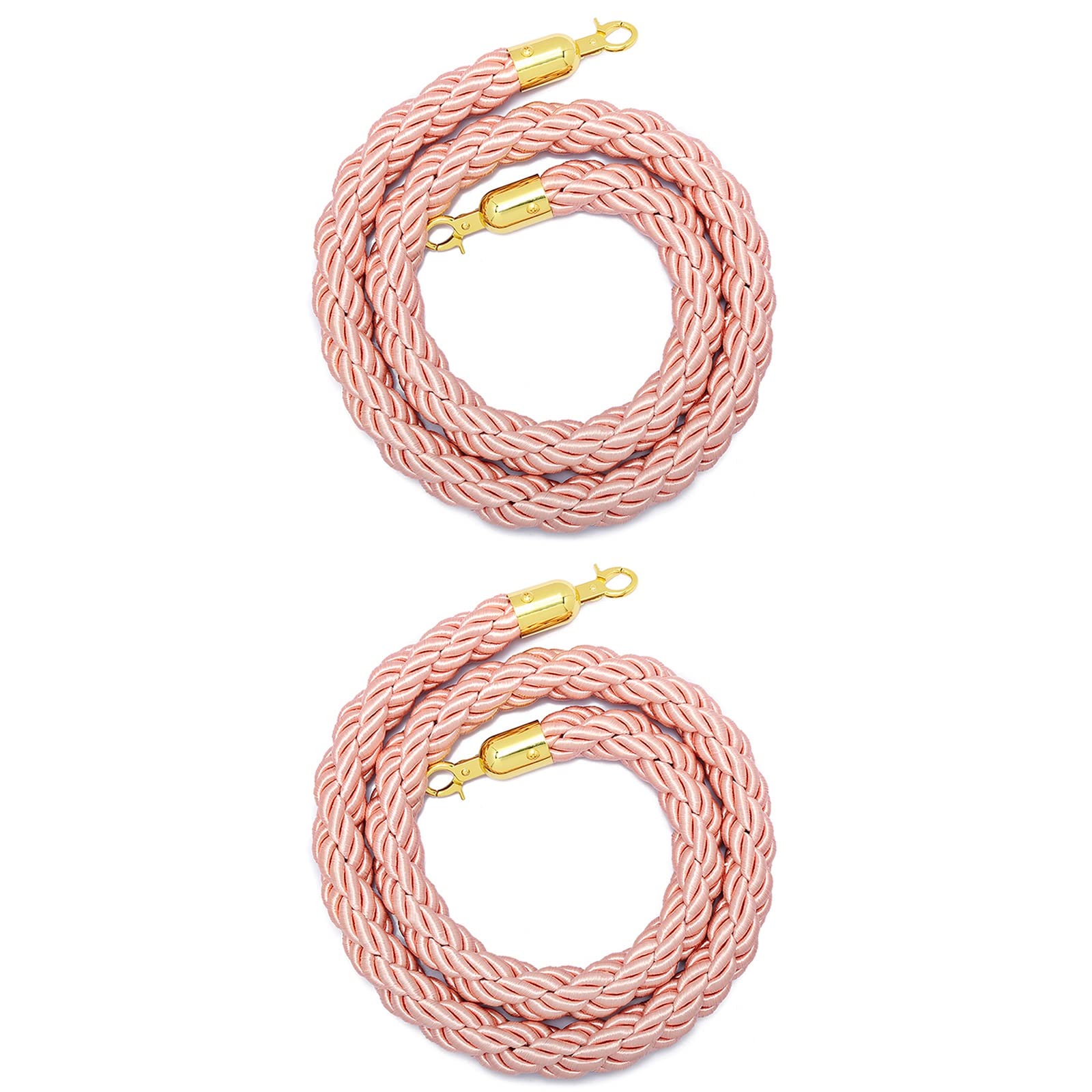 Juego de cuerdas ajustables multicolor para control de multitudes, 2 cables de gestión de colas (185 cm a 305 cm) para seguridad de eventos y gestión de tráfico
