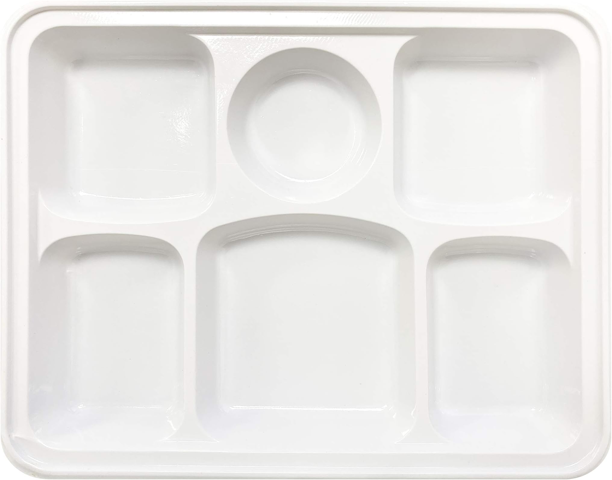 Quality Disposable Plastic Plates With 6 Compartments By Ekarro - Pack of 400 Plates