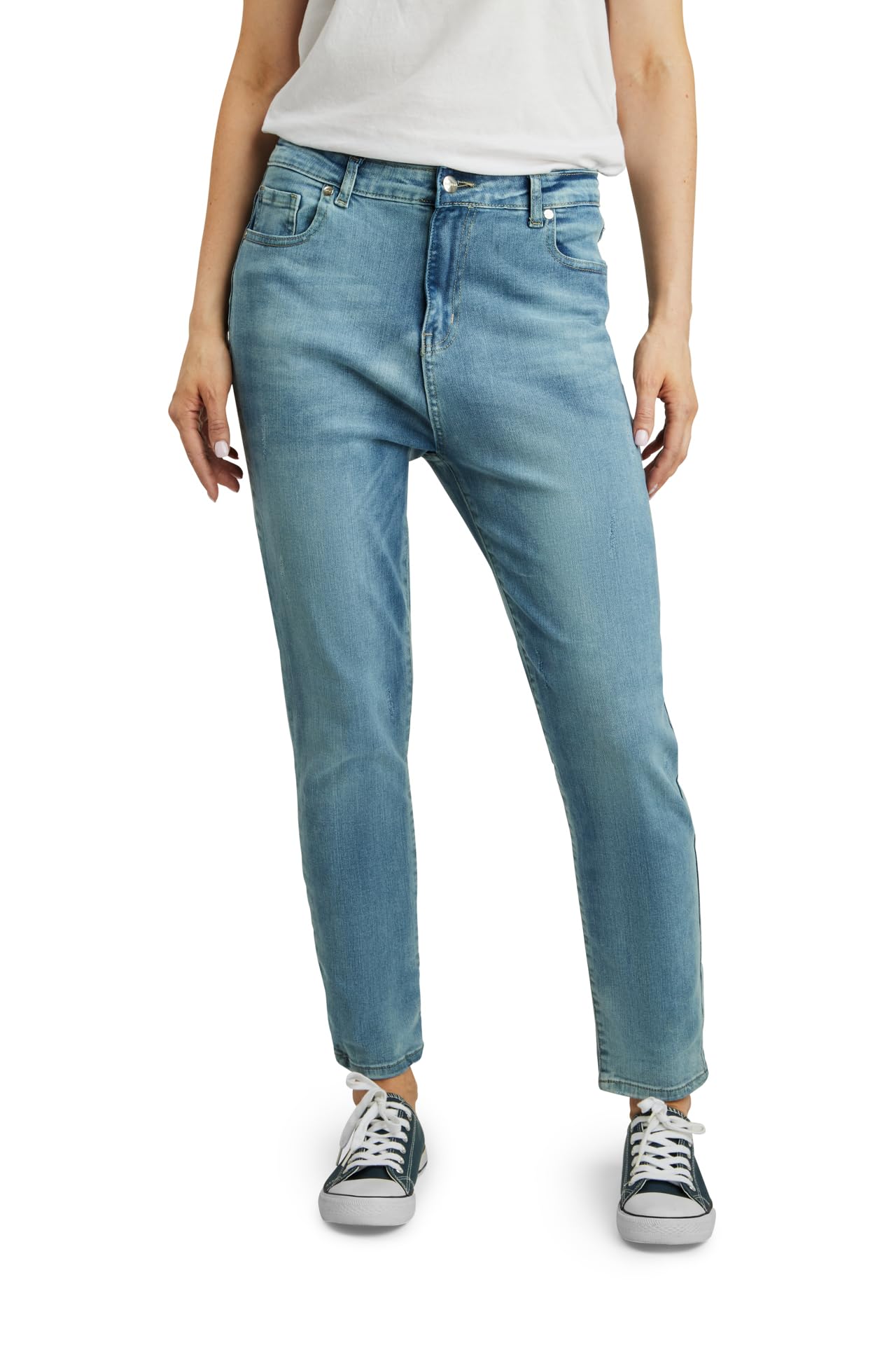 Fraternel Damen Jeans Hose Boyfriend Relaxed fit modische Flecken