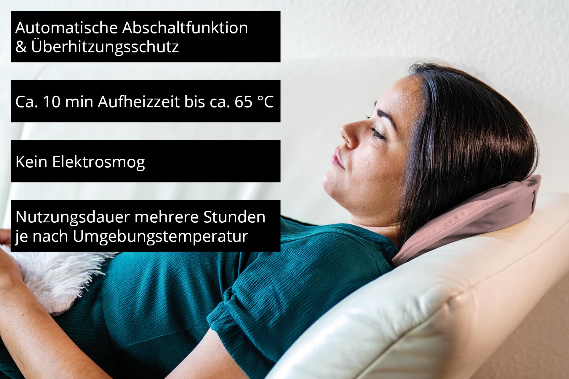 Unold 86014 Wärmi - Elektrische Wärmflasche, Rosa, wohltuende Wärme an Bauch, Rücken, Nacken, Sichere Handhabung, ohne heißes Wasser, ohne Elektrosmog, bis 65 °C