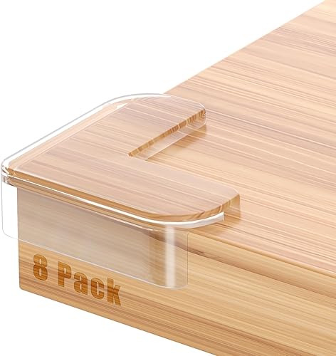 Paquete de 8 protectores de esquina a prueba de bebés, protectores de esquinas y bordes transparentes extra grandes para protectores de seguridad