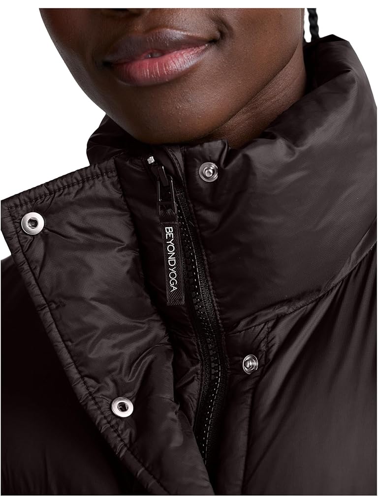 Brown Beyond Yoga Big Cozy Puffer Vest