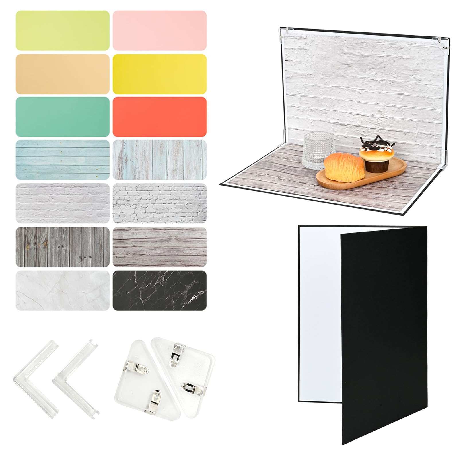 背表紙　商品撮影 Amazon | ohbien 撮影用背景シート 背景紙＋反射板 セット 42x29cm 7