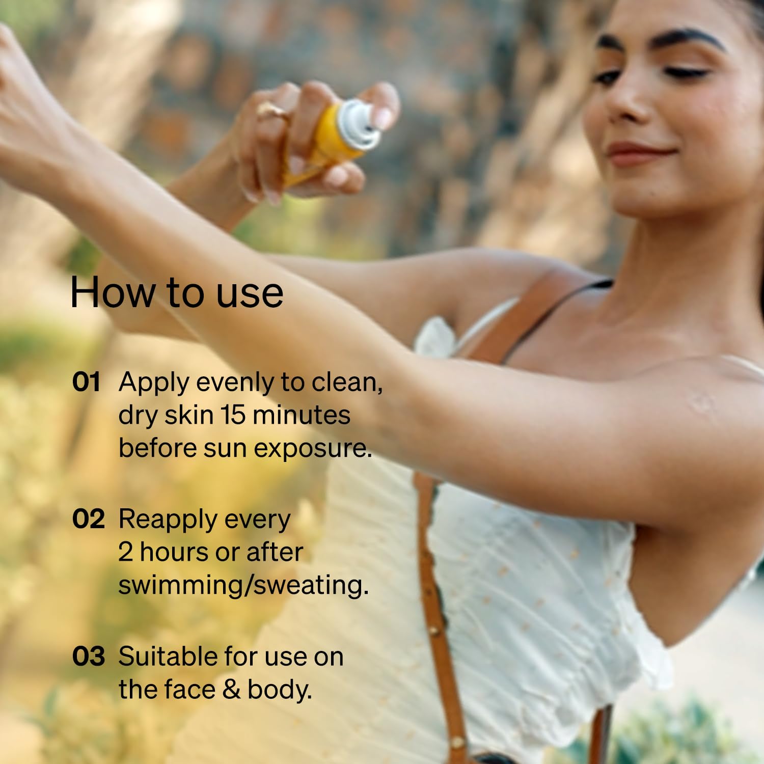 Namyaa Sunscreen Spray SPF50 For Sun Protection Against UVA/UVB With PA+++ (50ml) | Water Resistant & Non-Aerosol Sunscreen Spray Long-lasting Protection for All Skin Types | No White Cast | Light weight & Invisible | Pack of 1 3