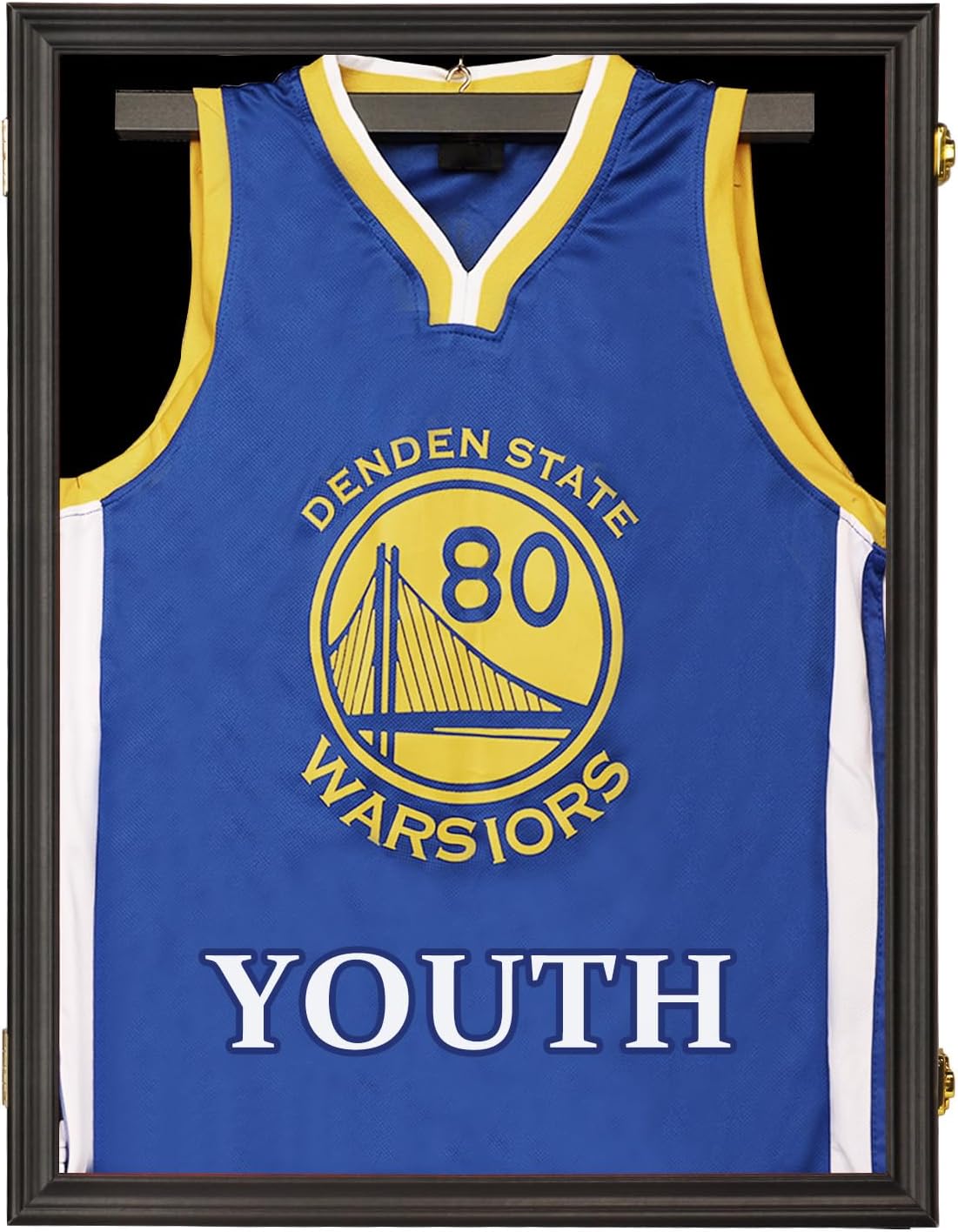 Jinchuan Jersey Frame Display Case Shadow Box Lockable with UV Protection for Baseball Basketball Football Soccer Hockey Sport Shirt Kid Jersey - Black Case 1Pack