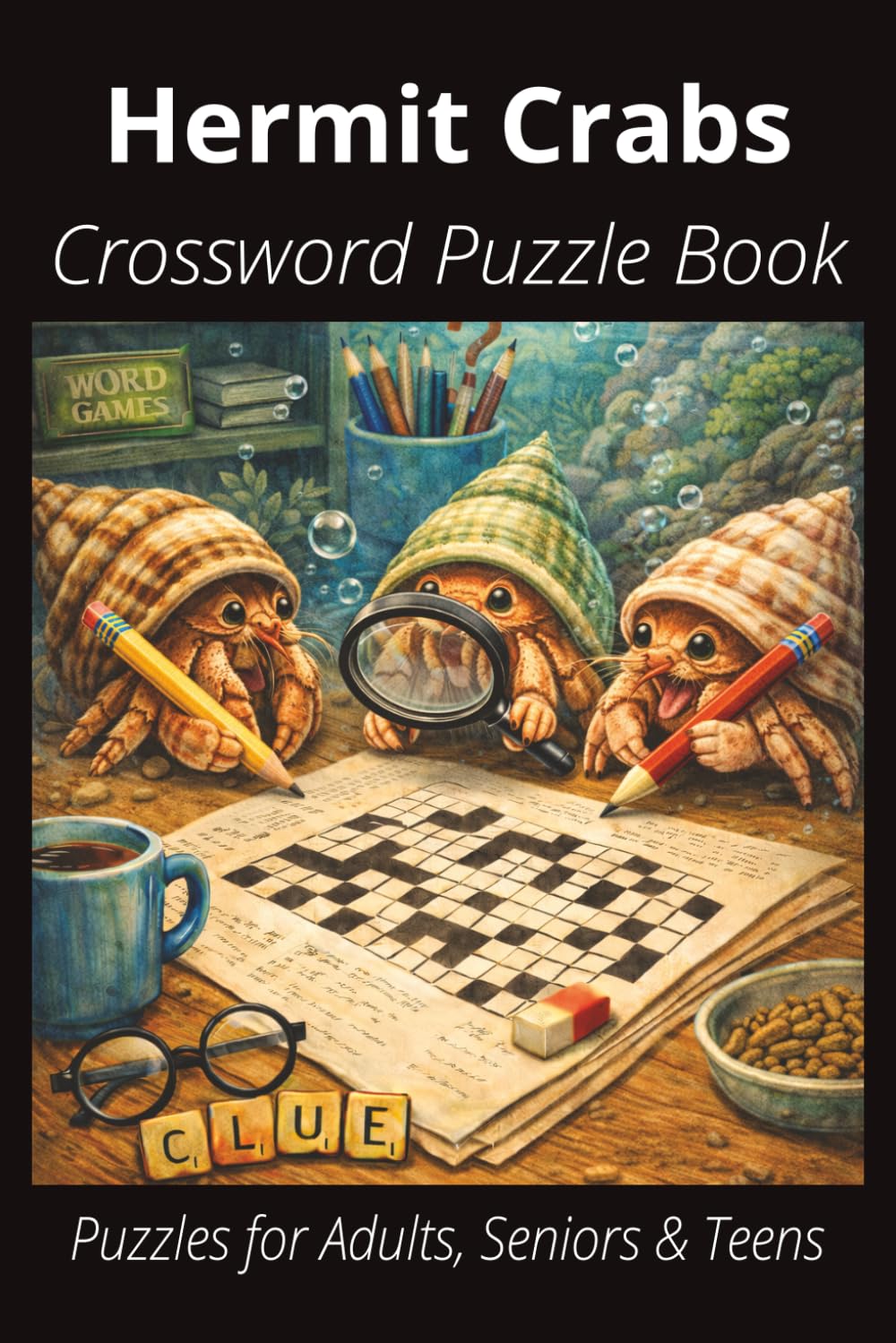 Hermit Crabs Crossword Puzzle Book: Easy-to-Read Crossword Puzzles About Hermit Crabs – Exotic or Less Common Pets, Feeding, Care, Fun Facts & More | ... Crab Lovers, Vacations, and Relaxing Moments