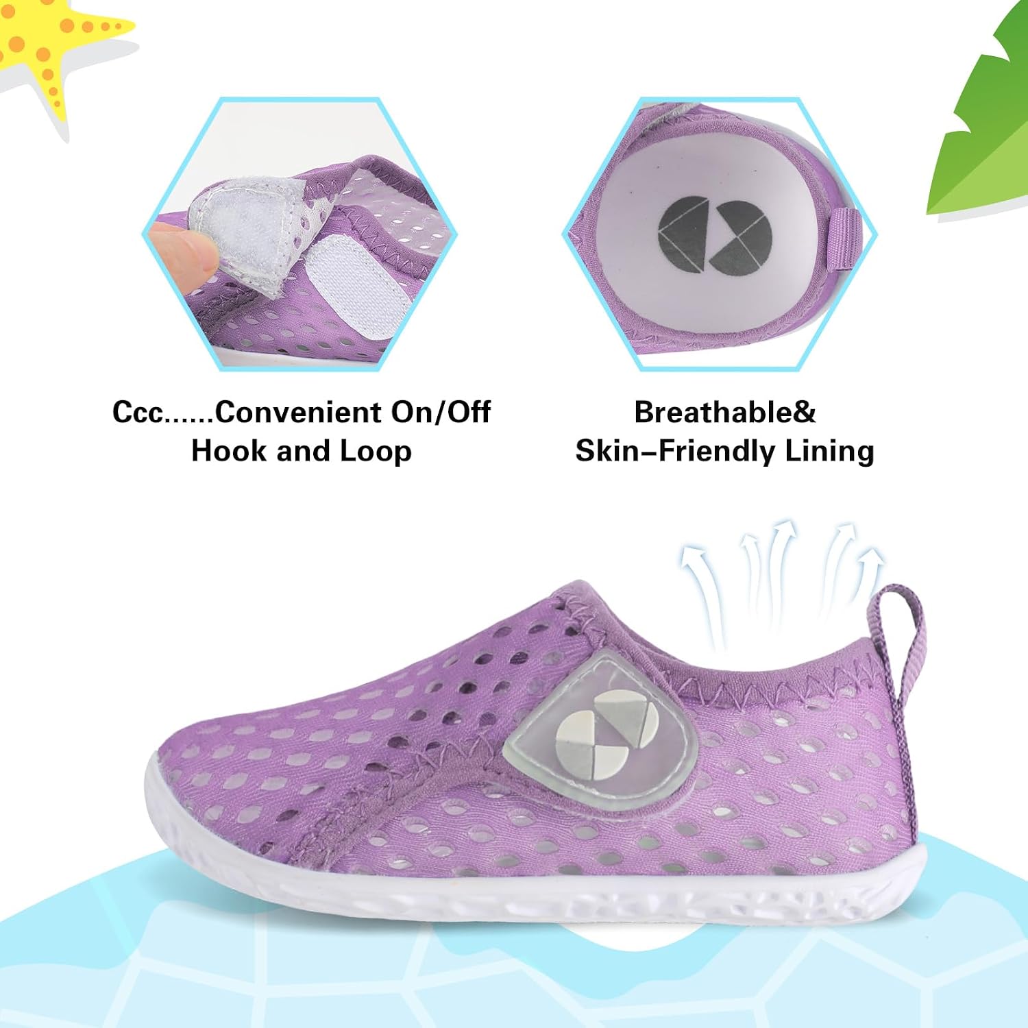 Centipede Demon Toddler Water Shoes for Girls Boys Kids Barefoot Swim Beach Aqua Socks Summer Sandals Breathable Quick Dry for Pool River Outdoor Water Sports