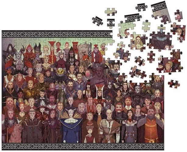 Dark Horse Deluxe Dragon Age: Cast of Thousands 1000 Piece Deluxe Puzzle, Multicolor