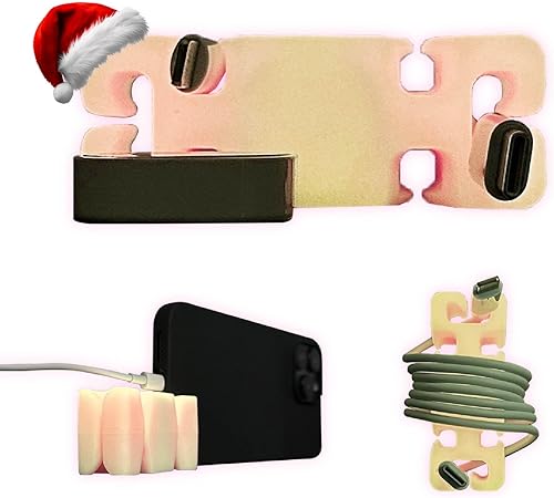 Miniatura 49 de CordBrick Relleno de calcetines para adultos, soporte para cables con peso, soporte para teléfono, organizador multiusos para mesita de noche, Negro