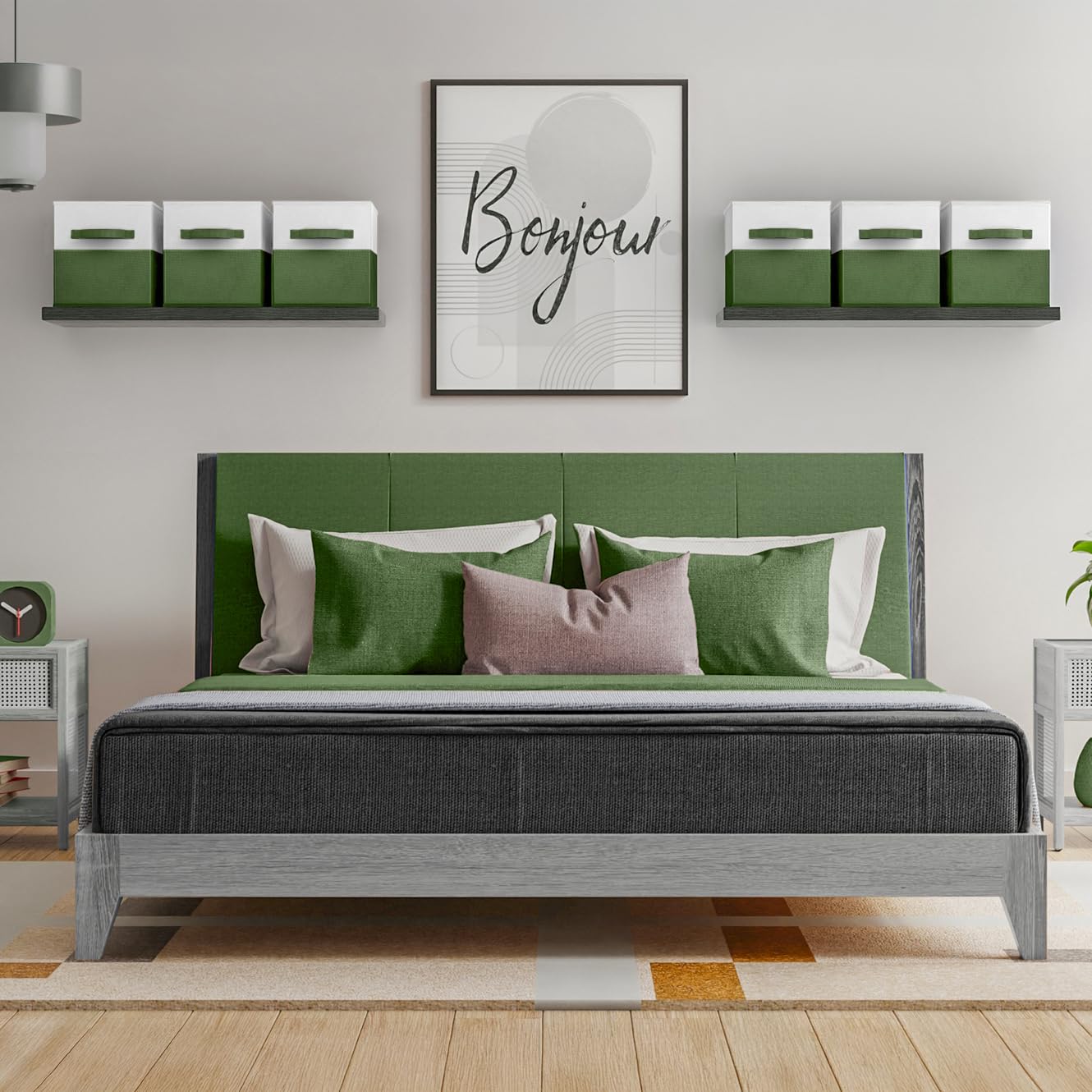 Sorbus Faltbare Aufbewahrungskörbe – 6 Stück Stoff-Aufbewahrungswürfel, 27,9 cm Würfel-Organizer für Schrank, Regale und Kabinenaufbewahrung – Faltbare Stoff-Aufbewahrungskörbe für Zuhause