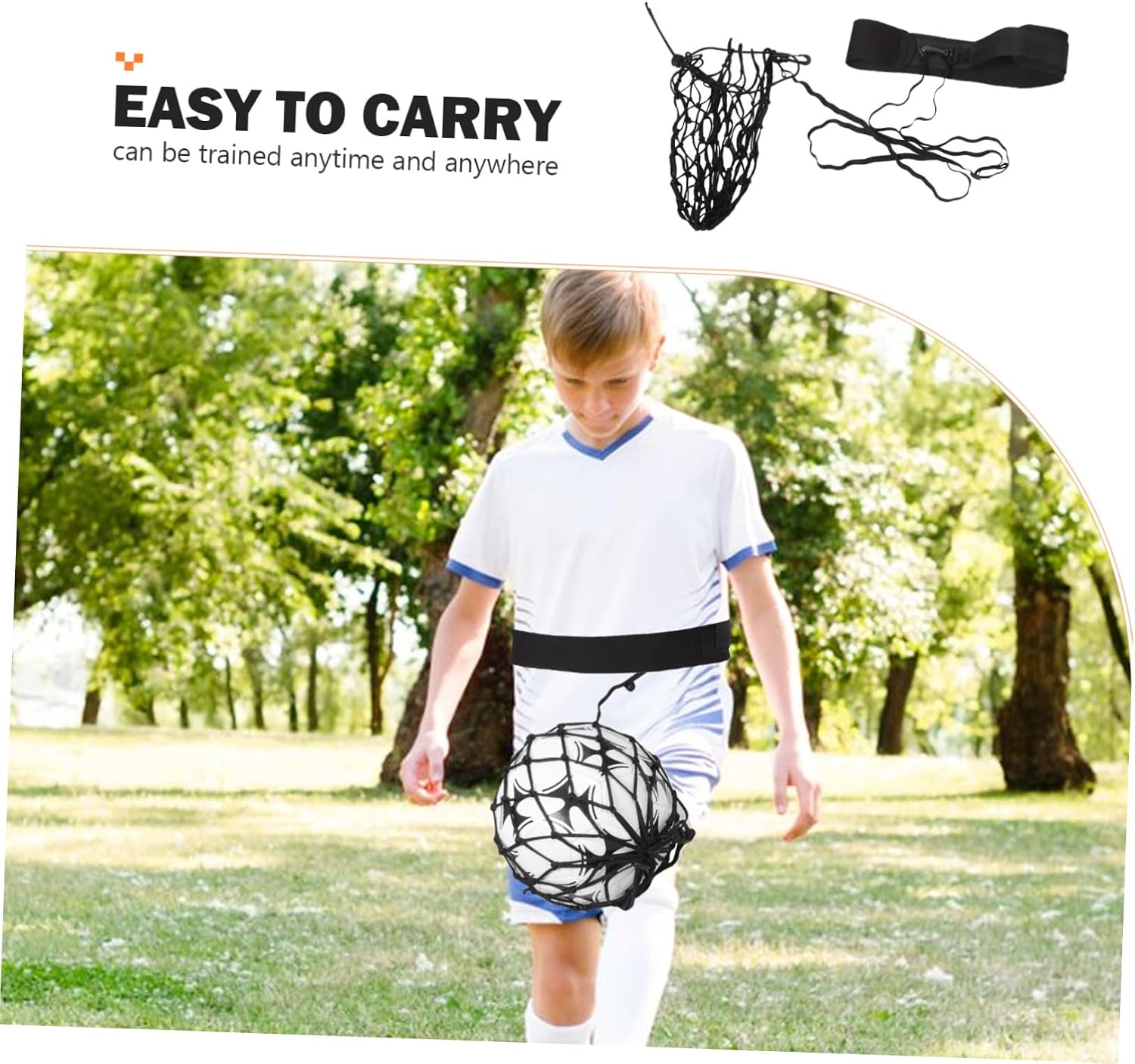 Adjustable Soccer Ball Trainer Belt Neoprene Football Trainer Aid for Skill Levels Improve Kicking Leg Technique Essential Soccer Equipment