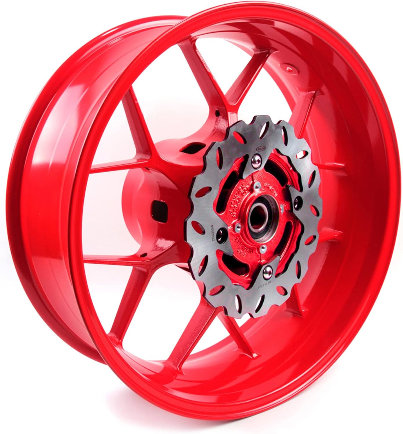 Arashi Rear Wheel Rim and Brake Disc Rotor for Honda CBR1000RR 2008-2016, Motorcycle Replacement Accessories Parts Red