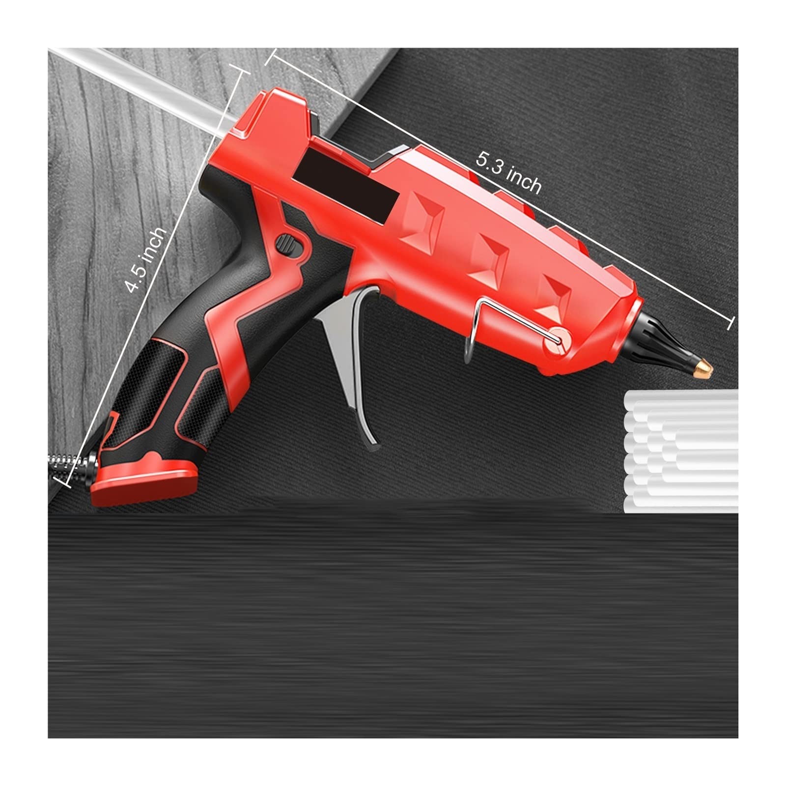 Pistolet do klejenia na gorąco Heavy Duty pełnowymiarowy zestaw pistoletów uszczelniających narzędzia z 20 sztuk kleje samoprzylepne w sztyfcie 150X11mm domu sztuka DIY Szybkie Niezawodne Klejenie