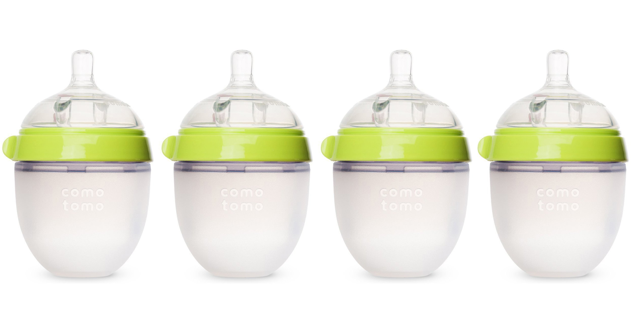 Comotomo Four Pack Bottle 150ml/5oz., Green