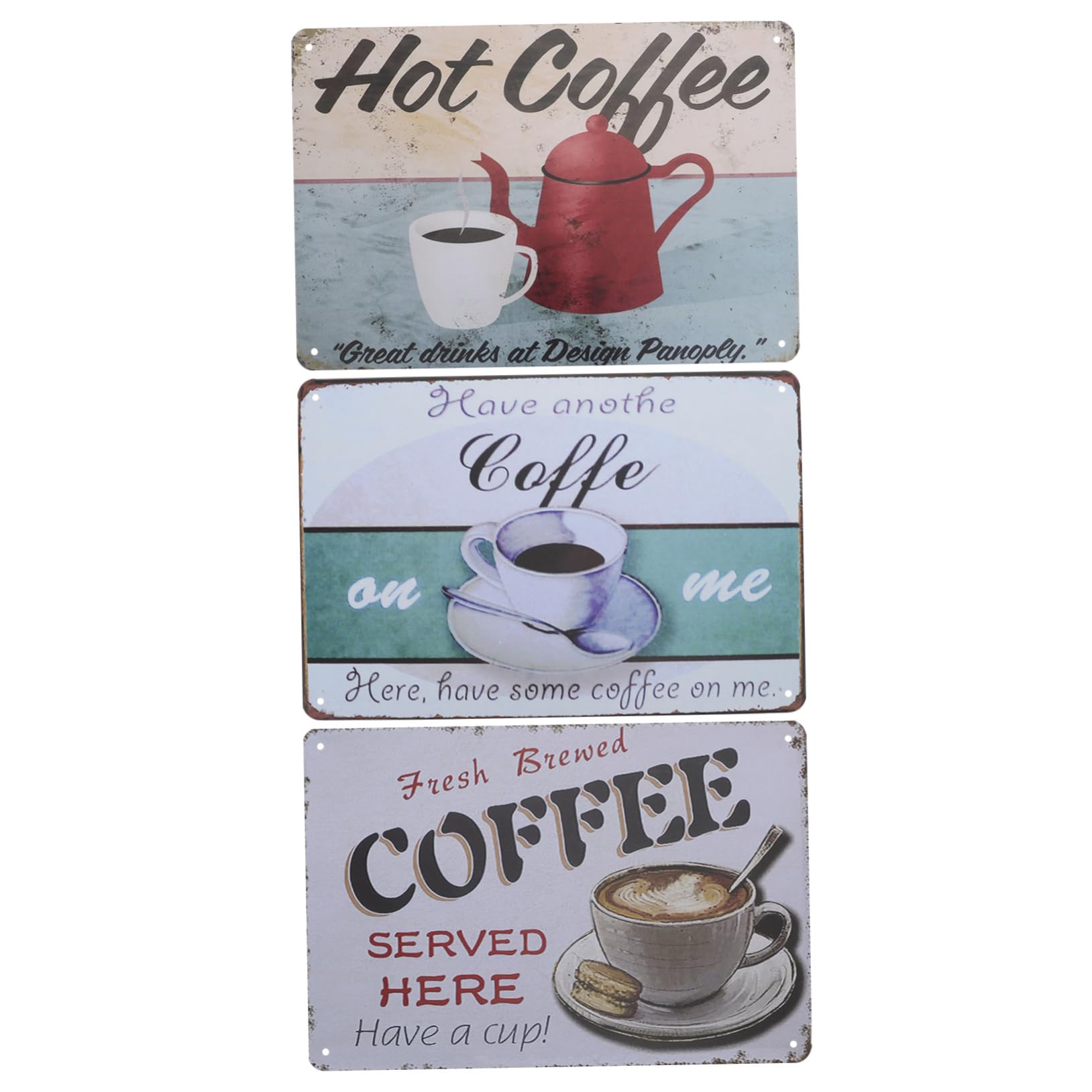 Plaques décoratives rétro pour retrouver l'esprit vintage des cafés d'antan