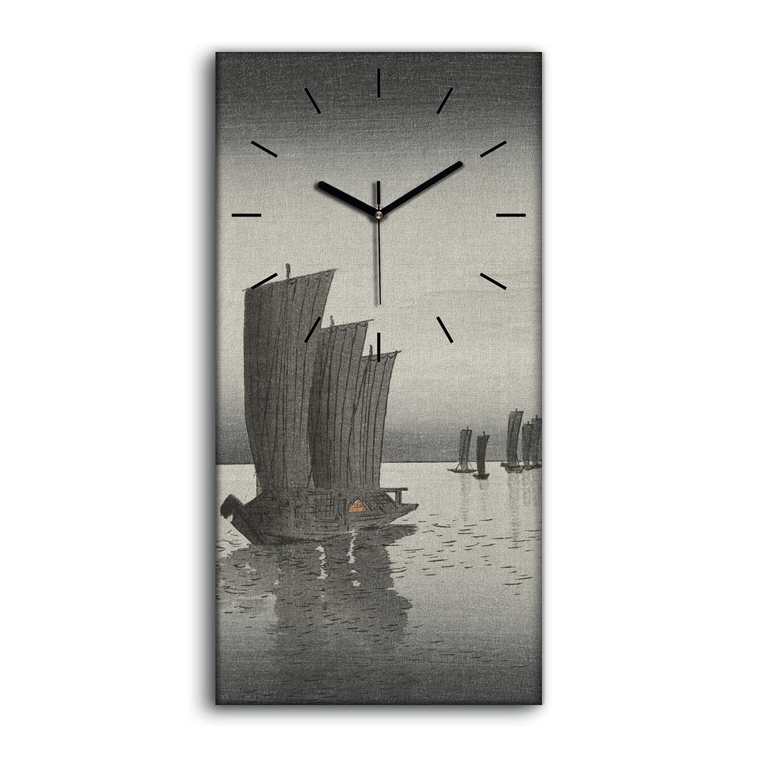 Horloge murale zen en toile pour chambre à coucher au design asiatique
