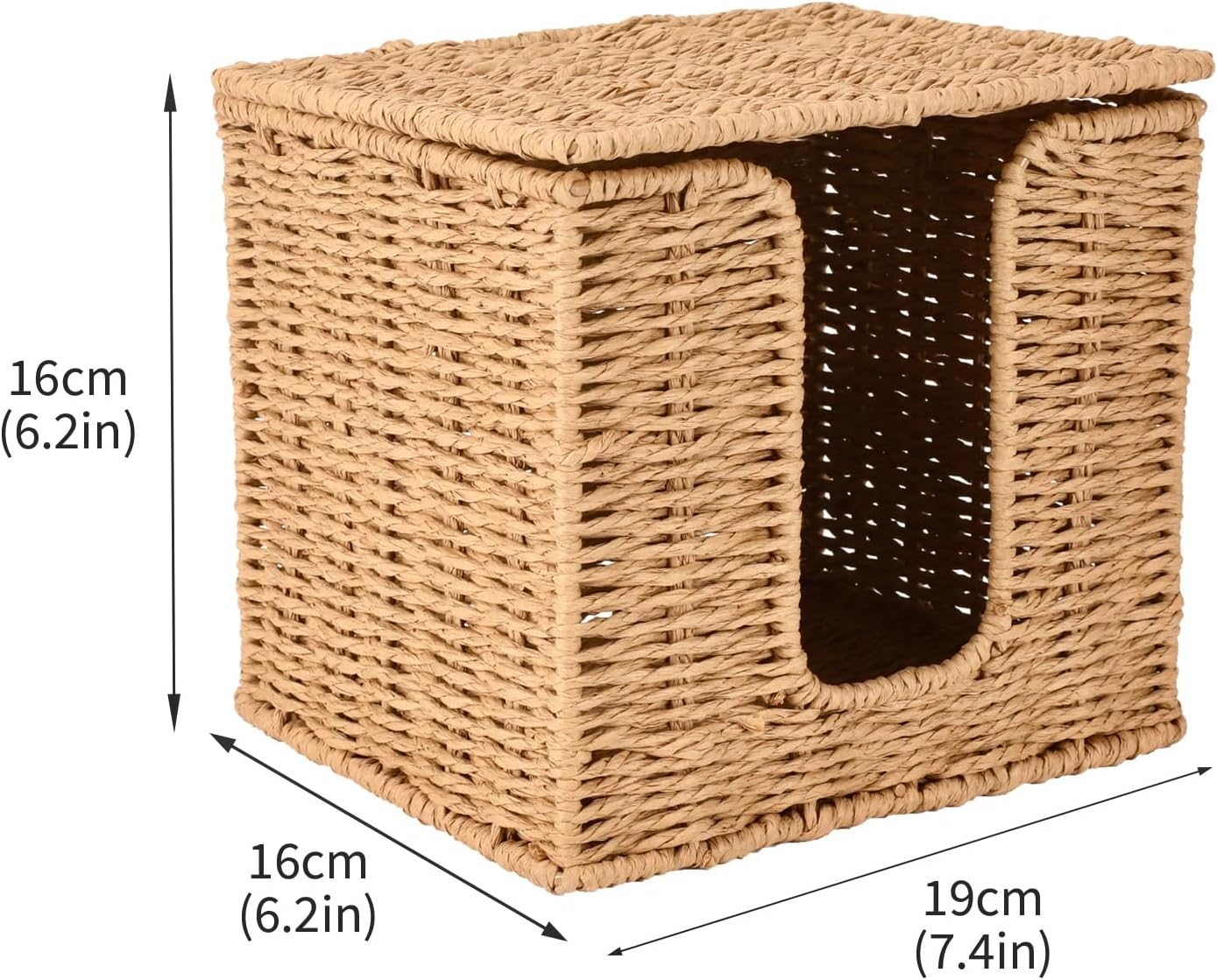 Disposable Facial Towel Holder, Clean Skin Towel Club Compatible with Face Towels Container Clean Towels XL,Storage Skin Care Container Modern Organizer for Vanity,Bathroom Organization,Brown