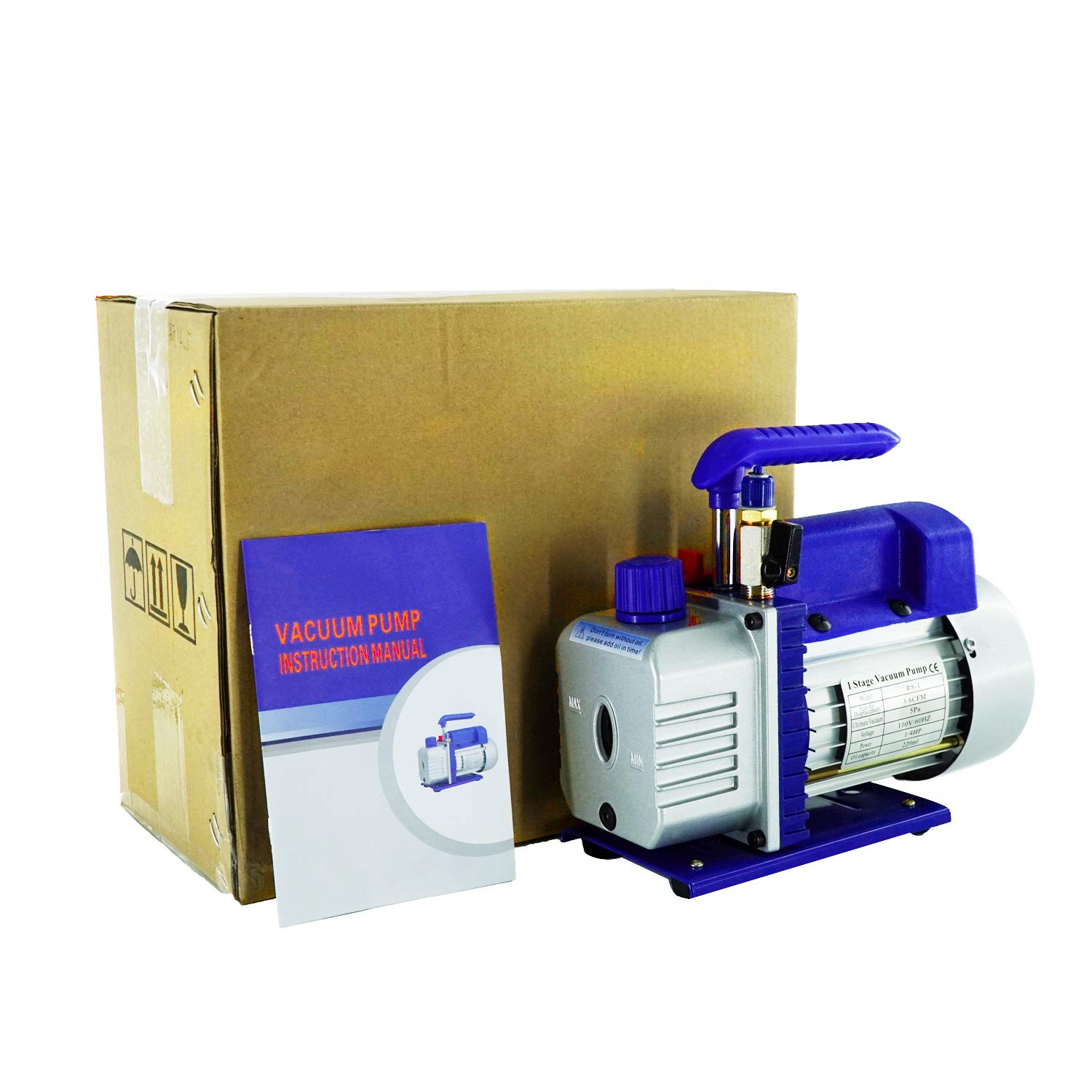 Buy 3.6 CFM 1/4HP Singlestage Rotary Vane Vacuum Pump, Vacuum Pump