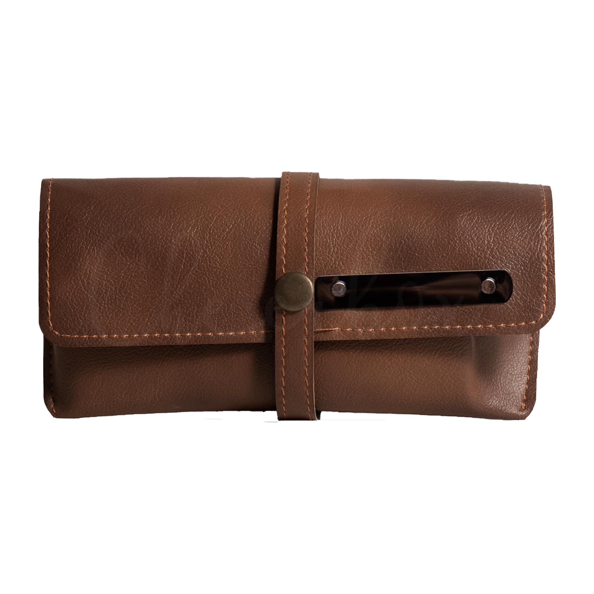 Sunglass cover/SpecSaver | Vegan Leather Sun glass cover with a secure button closure-image-5